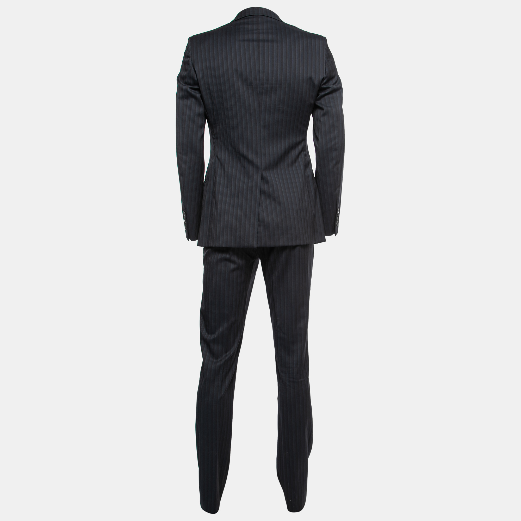 

Dior Homme Navy Blue Striped Wool Suit