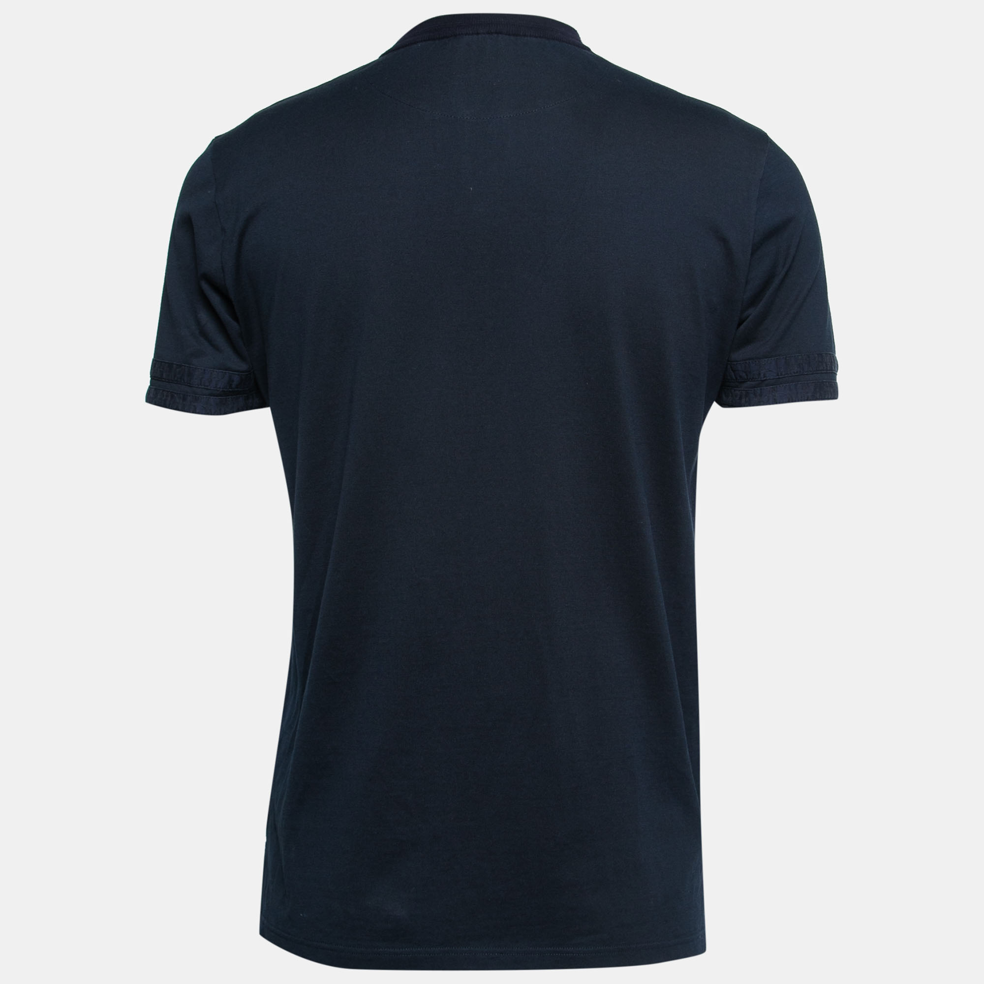 

Dior Navy Blue Cotton Crewneck T-Shirt