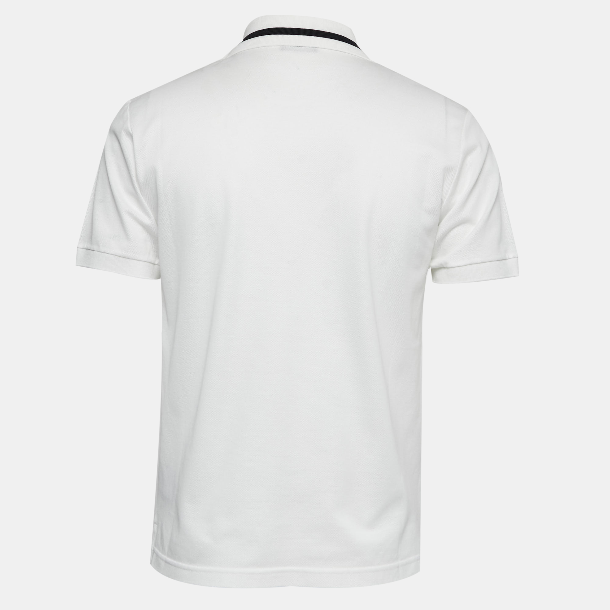 

Dior X Jordan White Cotton Pique Logo Embroidered Polo T-Shirt