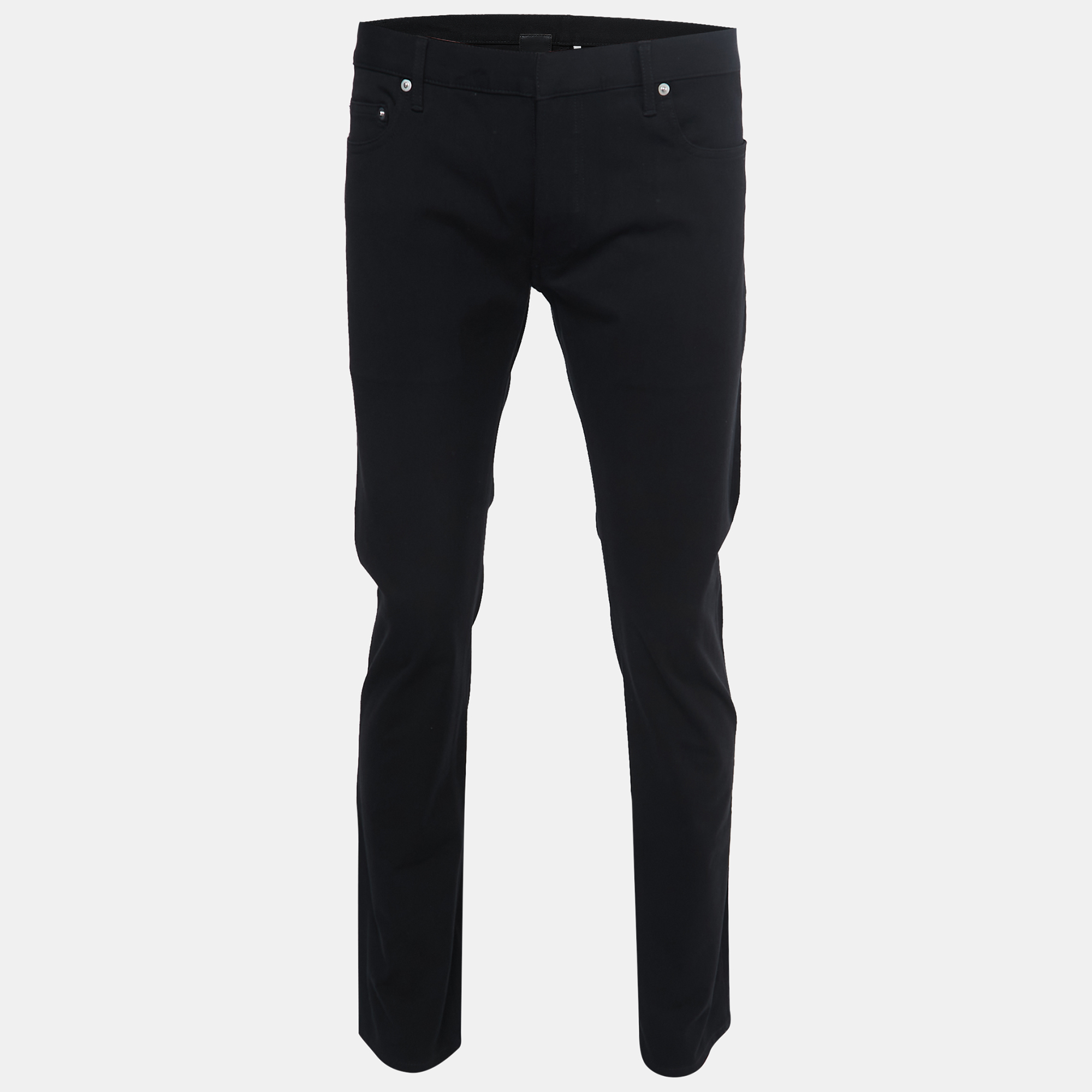 Pre Owned Dior Black Stretch Denim Jeans XL Waist 37"