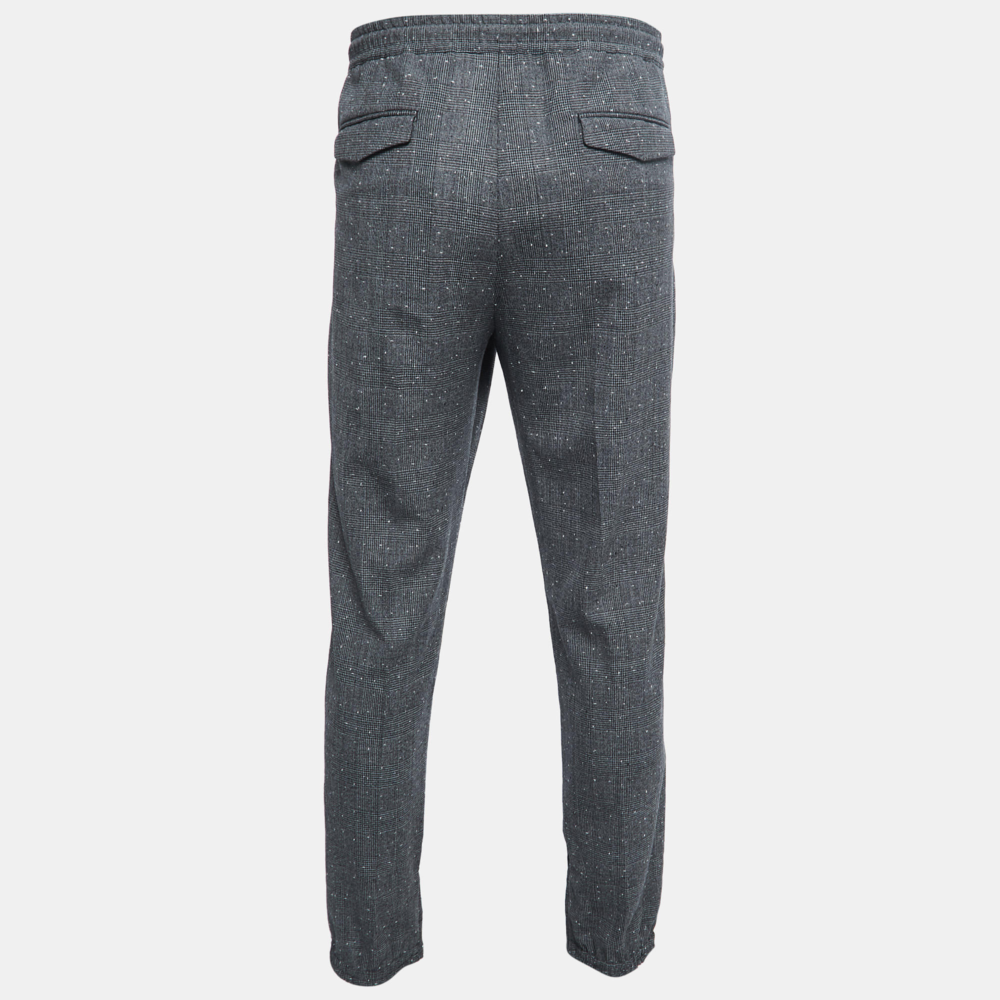 

Dior Grey Checked Patterned Wool Jogger Pants