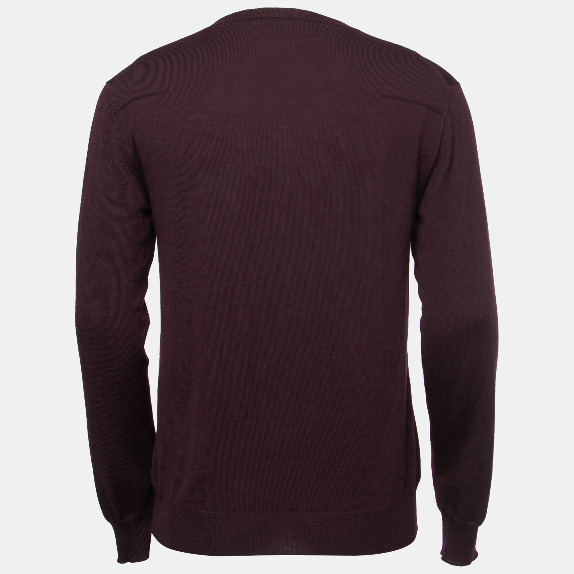 

Dior Homme Plum Purple Wool V-Neck Jumper