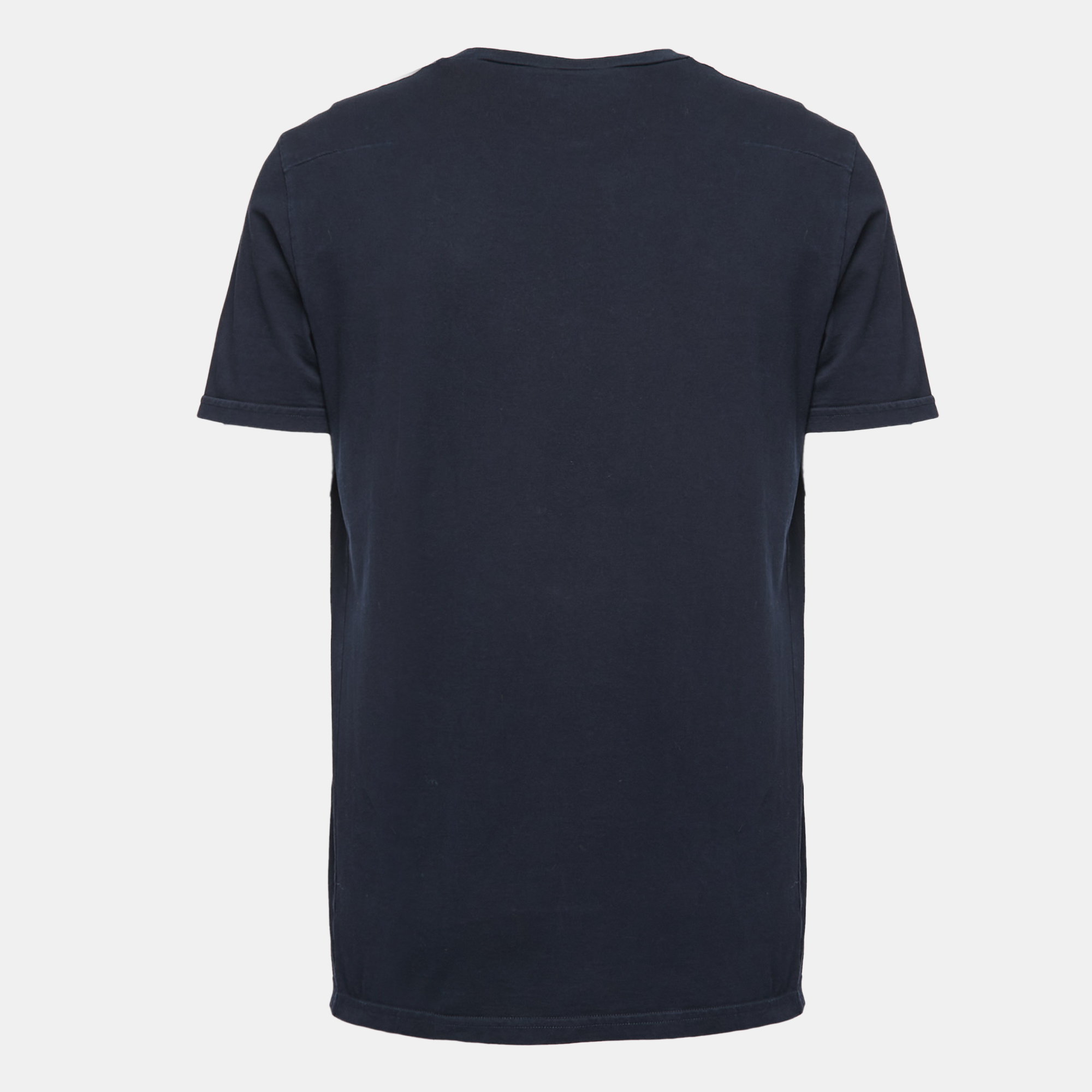 

Dior Navy Blue Bee Embroidered Cotton Crew Neck T-Shirt