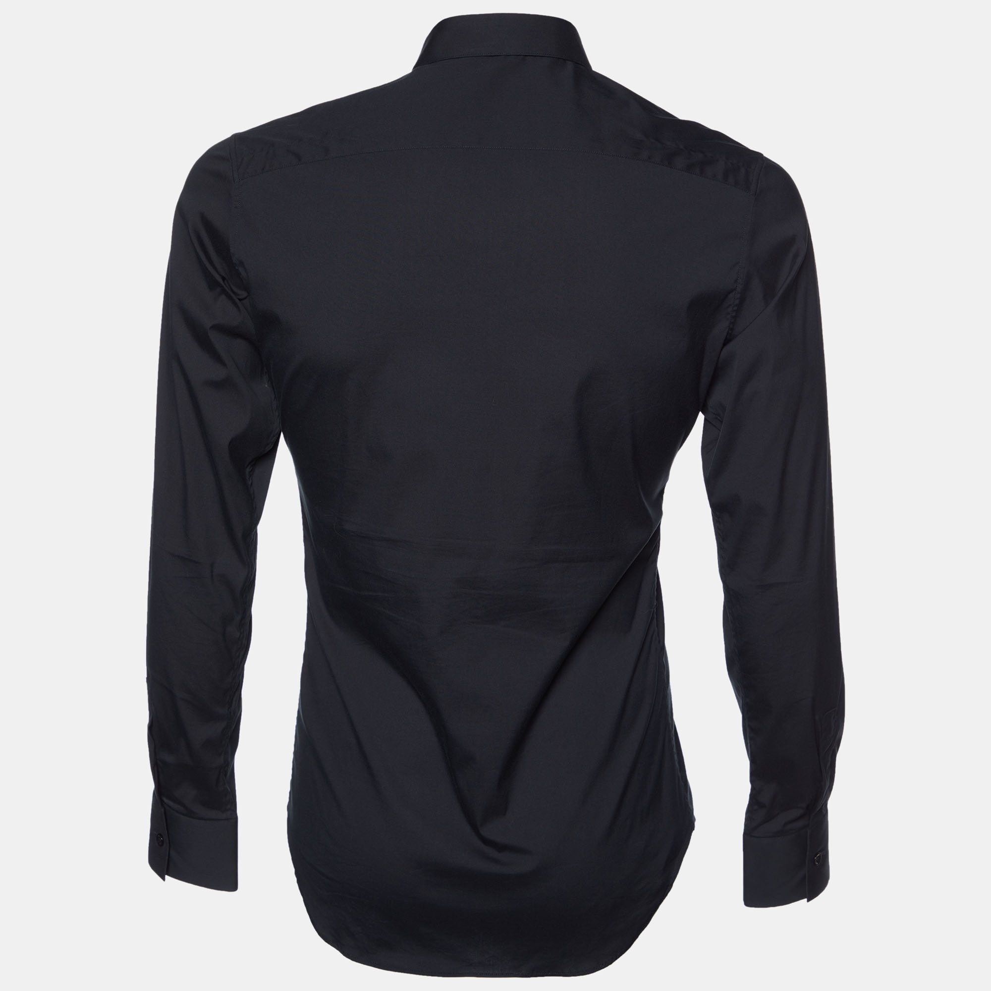 

Dior Homme Black Cotton Blend Button Front Shirt