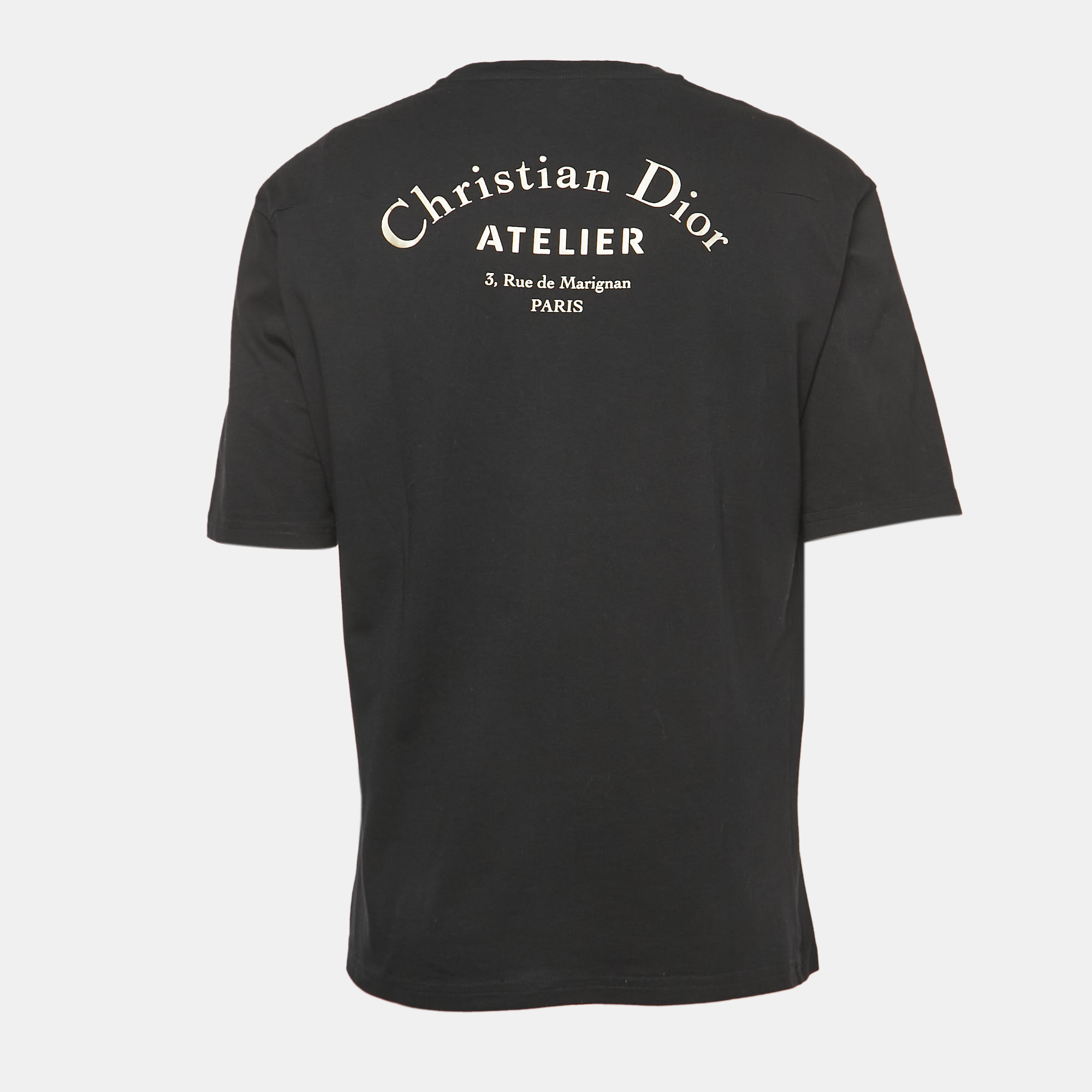 

Dior Black Logo Print Cotton Crew Neck Half Sleeve T-Shirt