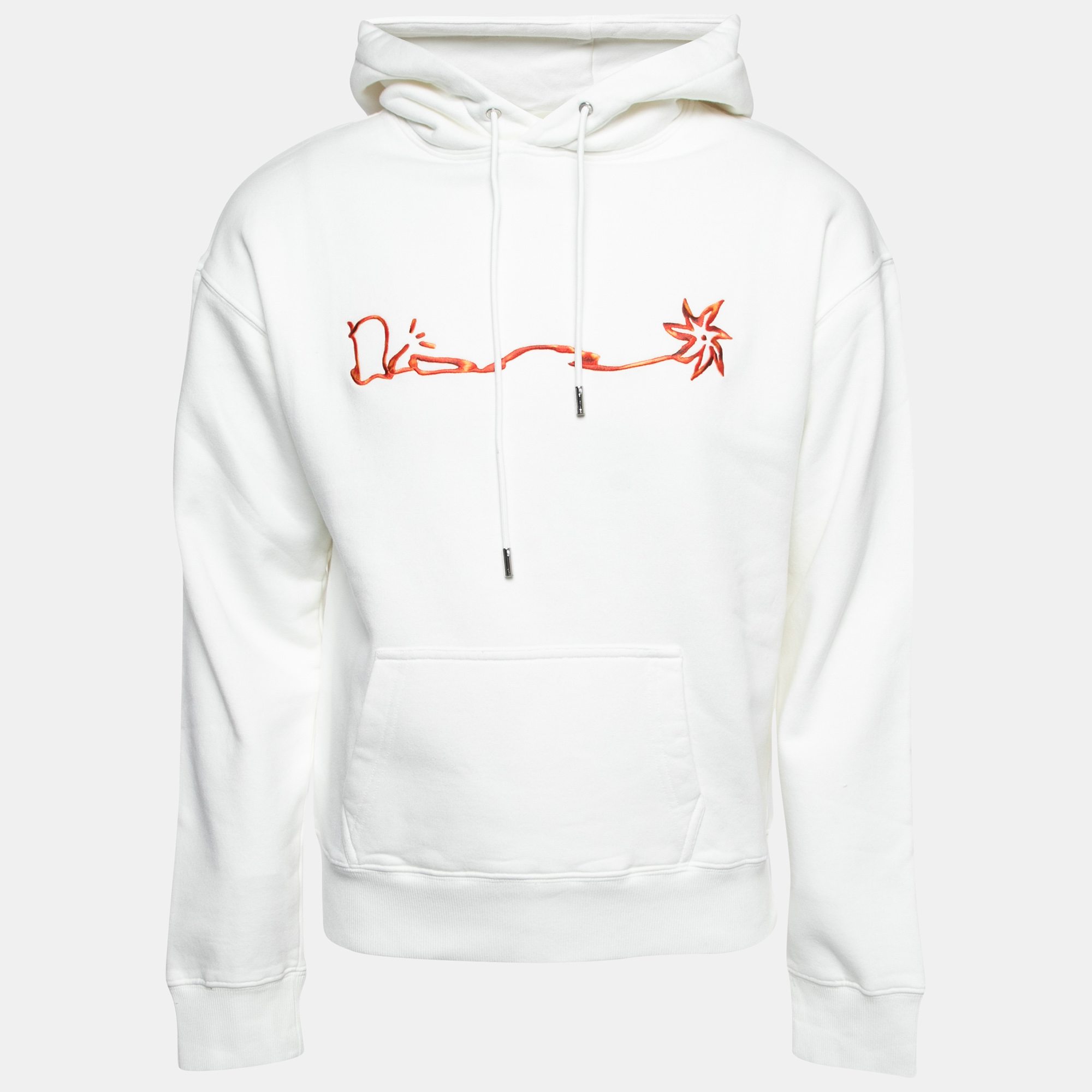 

Dior Homme X Cactus Jack White Embroidered Cotton Hoodie