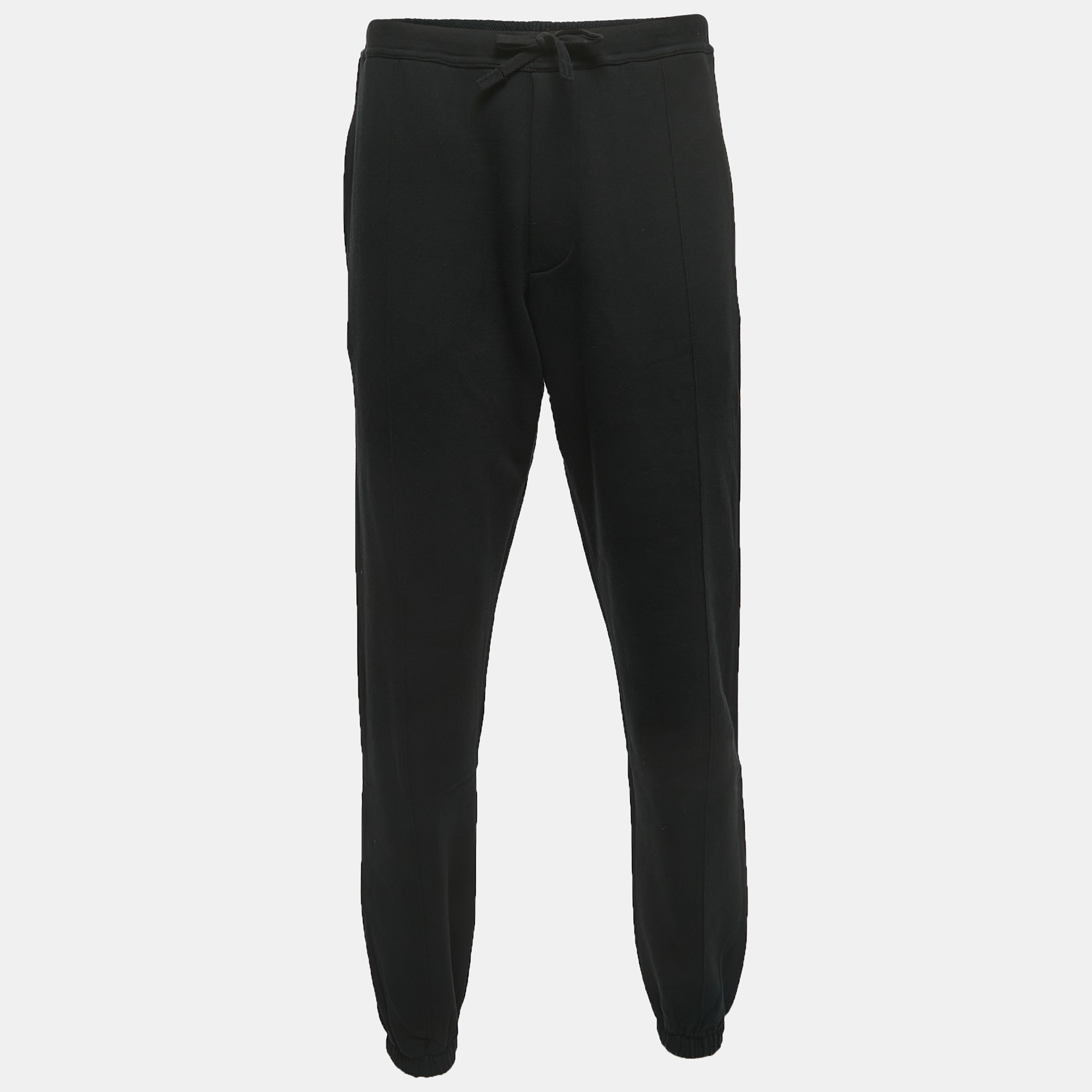 

Dior Black Cotton Blend Knit Drawstring Joggers