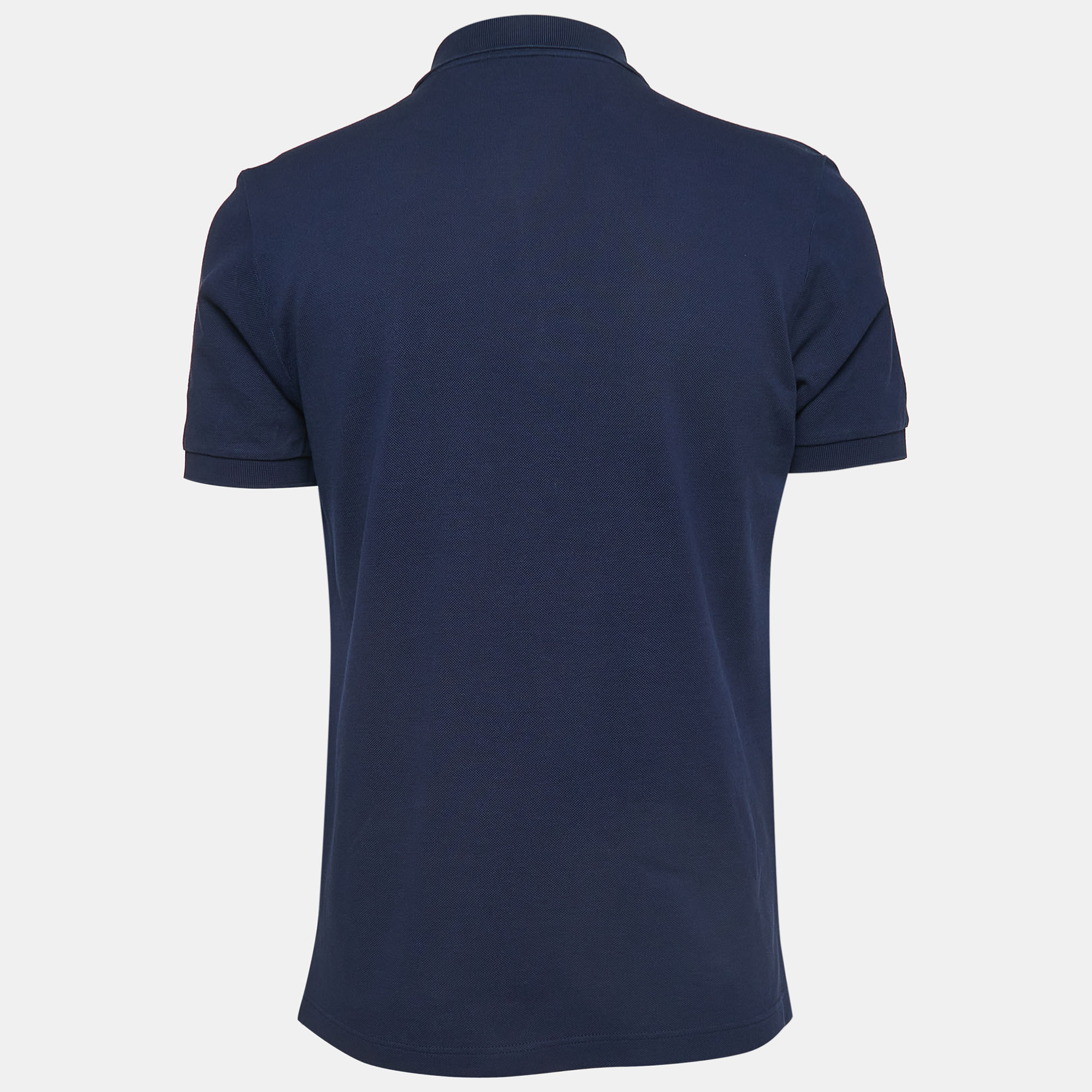 

Dior Navy Blue Cotton Pique Logo-Embroidered Polo T-Shirt