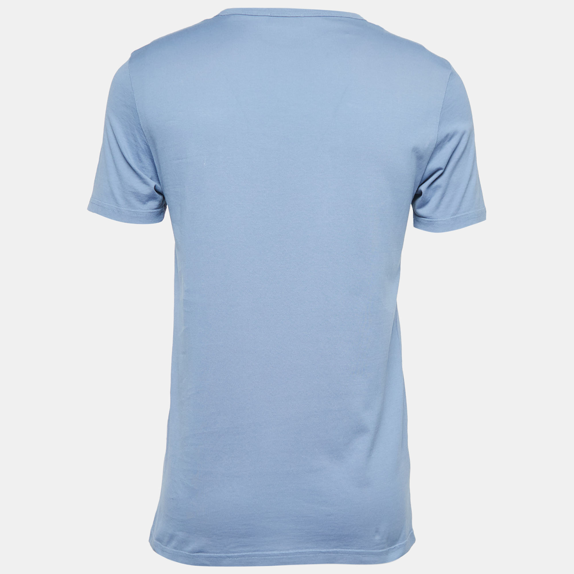 

Dior Light Blue Cotton CD Icon Embroidered T-Shirt