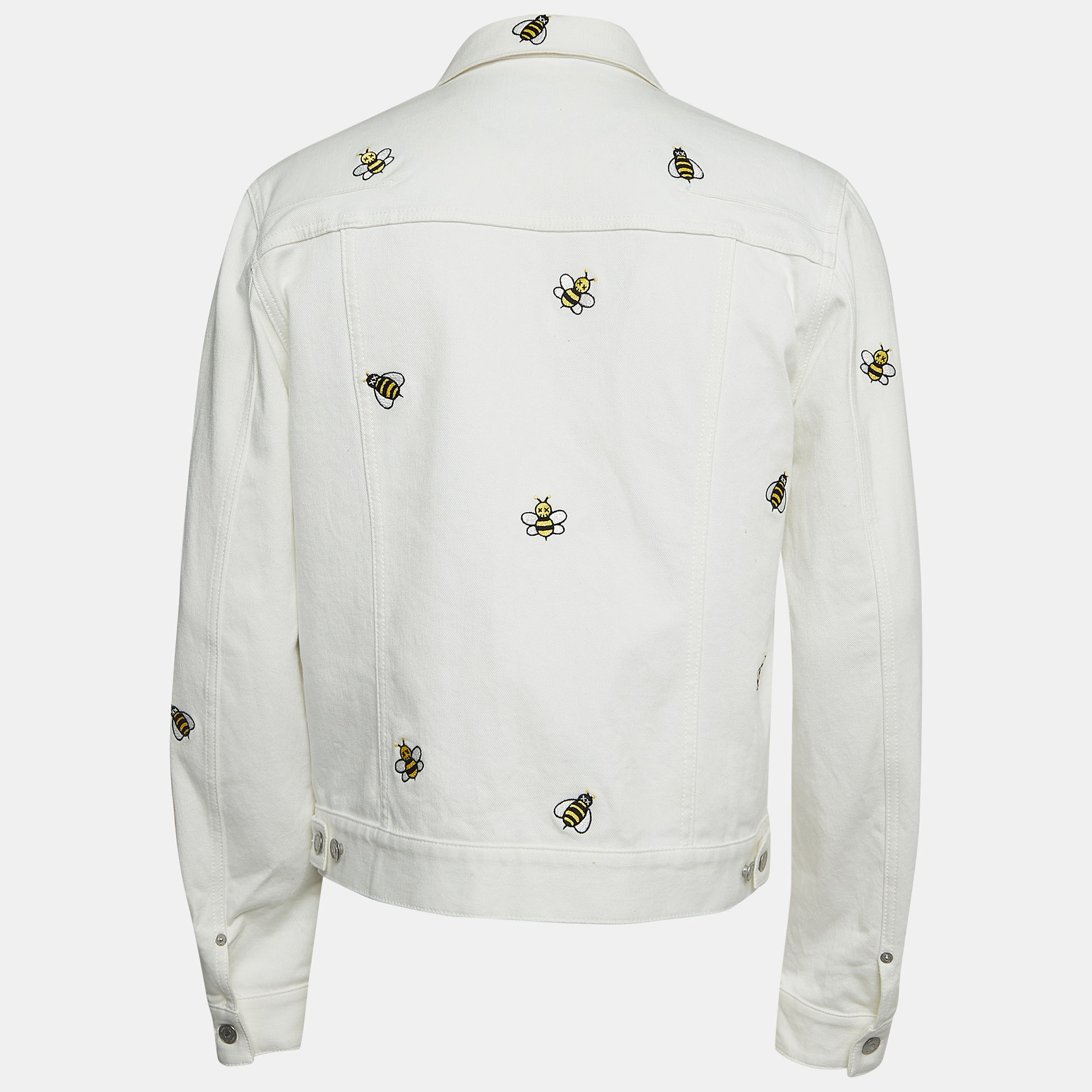 

Dior X Kaws White Bee Embroidered Denim Jacket 2XL