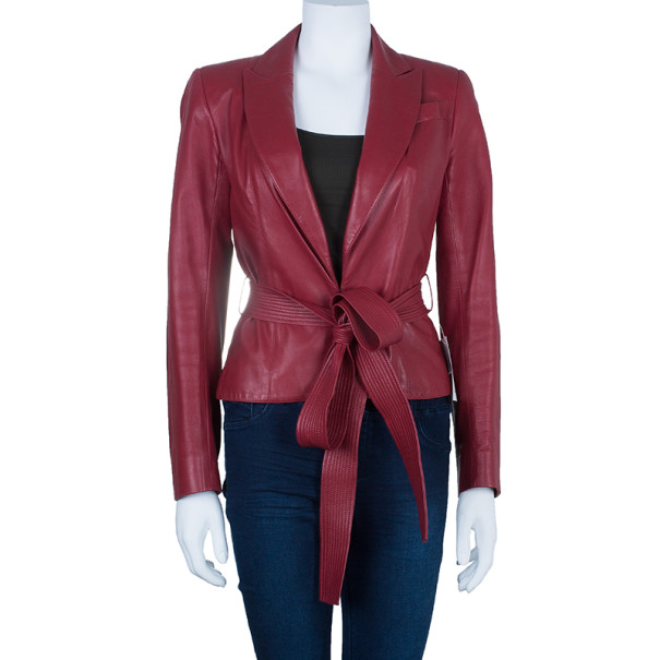 

Dior Boutique Red Leather Jacket