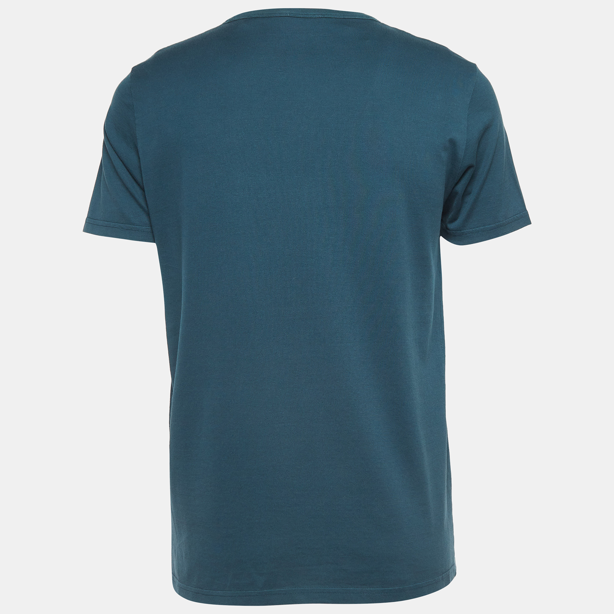 

Dior Homme Teal Blue CD Embroidered Cotton Half Sleeve T-Shirt
