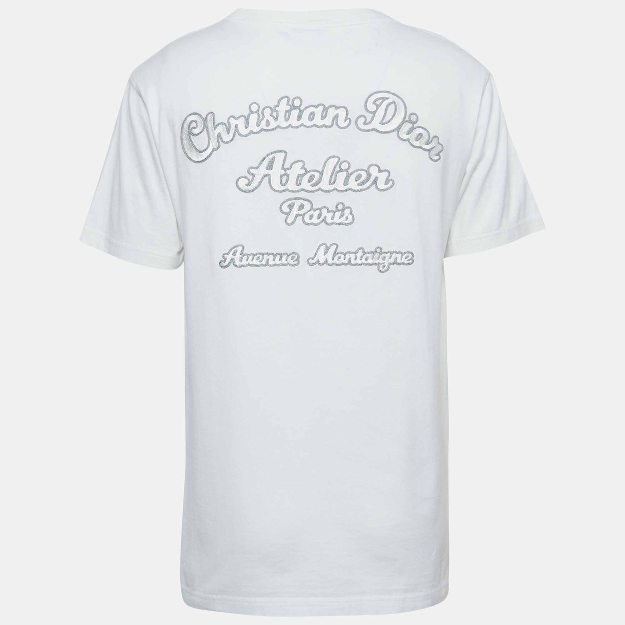 

Dior Homme White Logo Embroidered Cotton T-Shirt