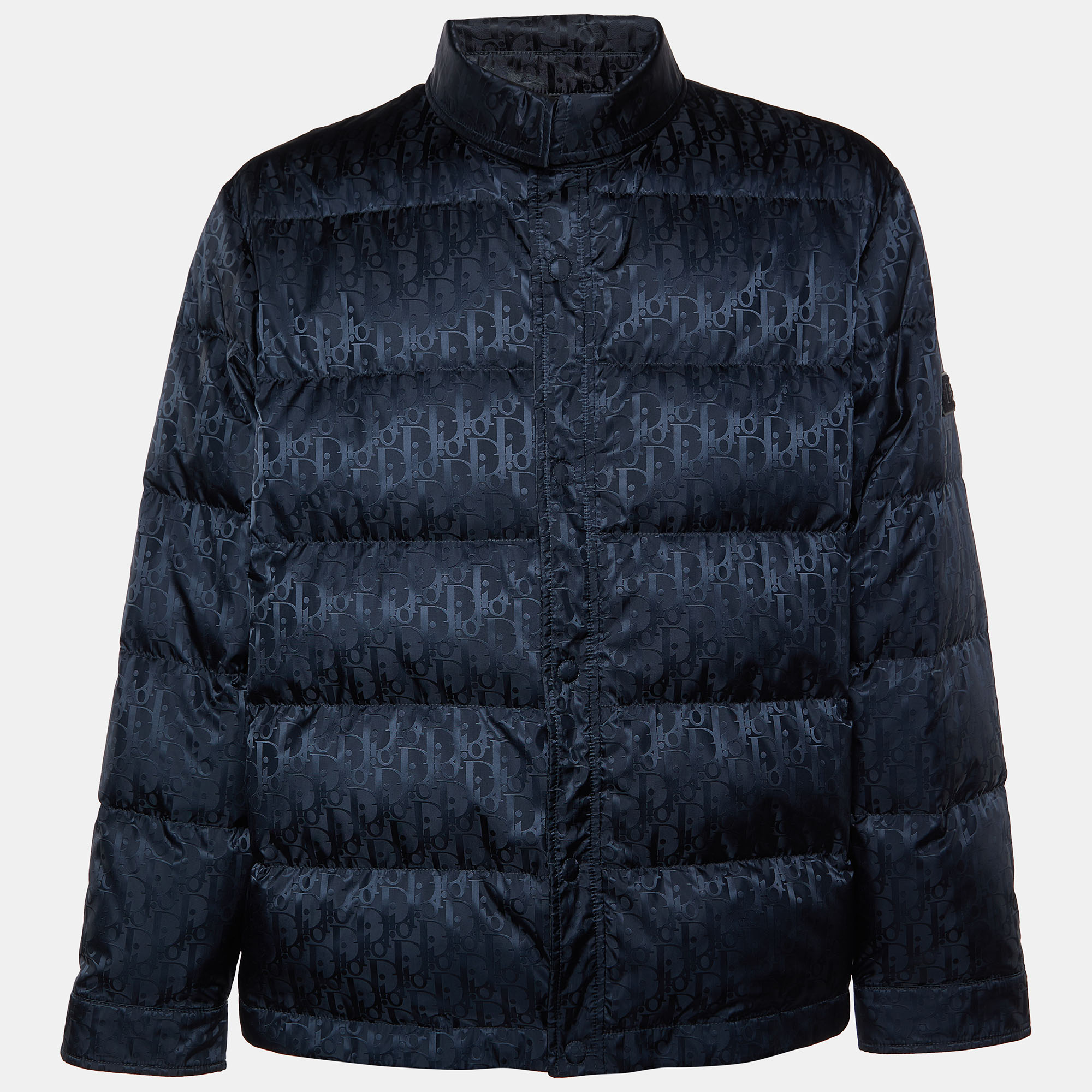 

Dior Homme Black Oblique Technical Jacquard Quilted Jacket XXL