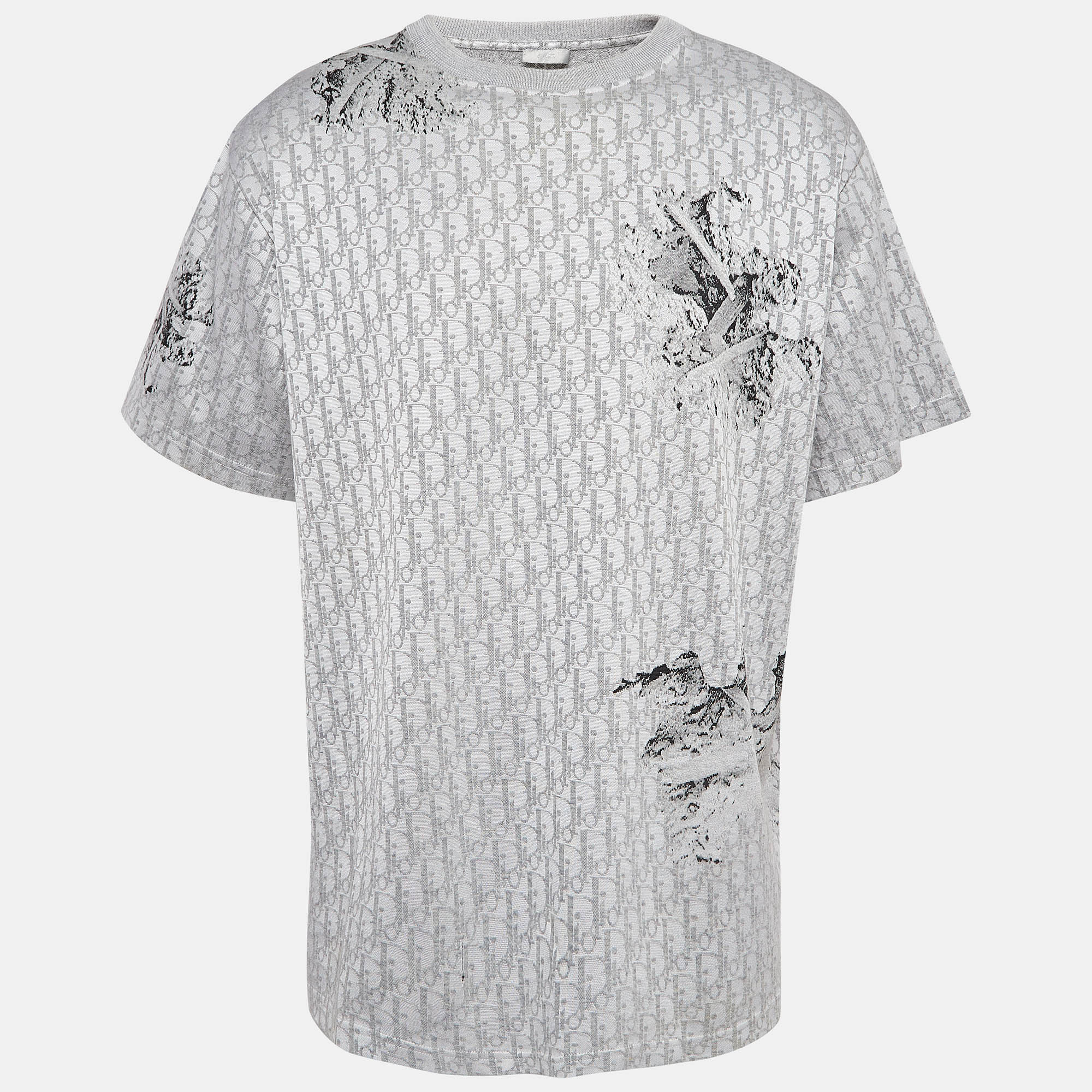 

Dior X Daniel Arsham Grey Oblique Jacquard Knit T-Shirt XXXL