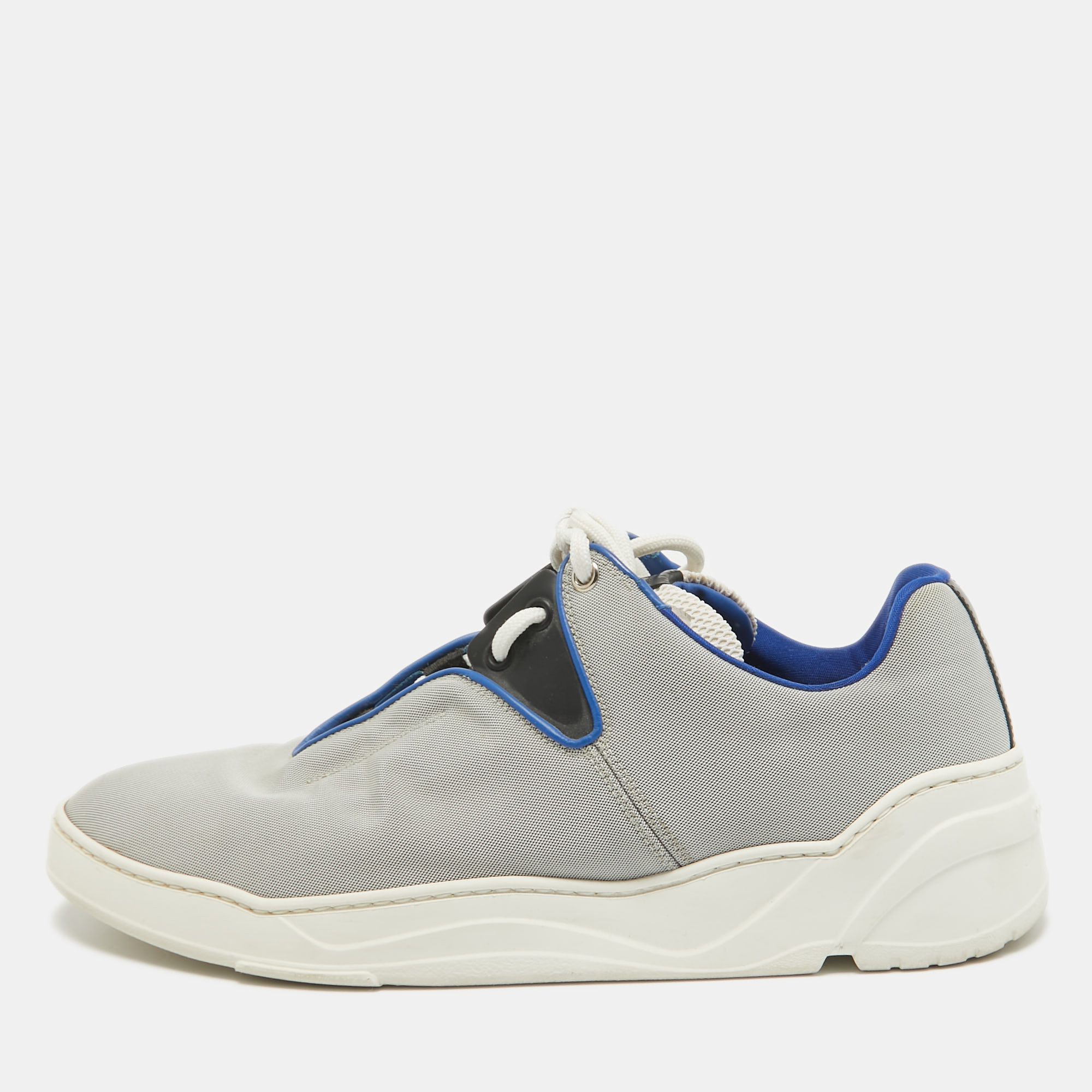 

Dior Grey/Blue Canvas Lace Up Sneakers Size