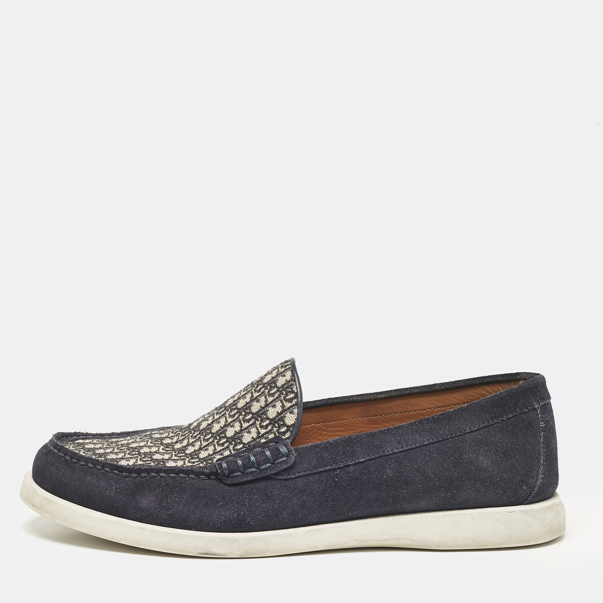 

Dior Navy Blue Suede and Canvas Granville Slip On Sneakers Size