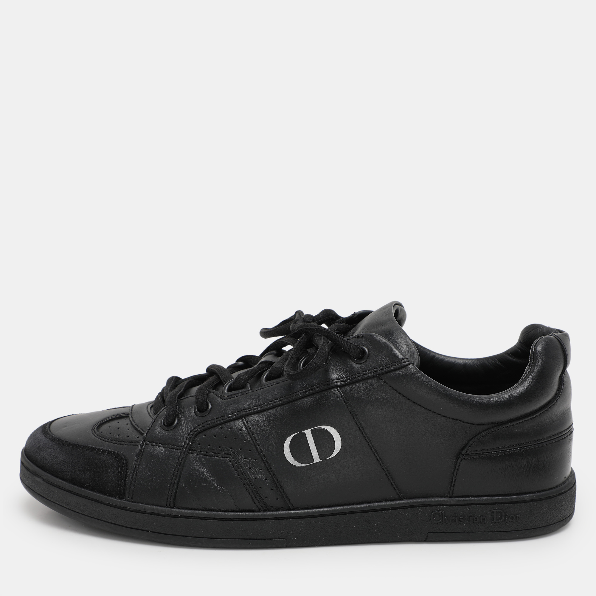 

Dior Black Leather CD Low Top Uniform Sneakers Size 39