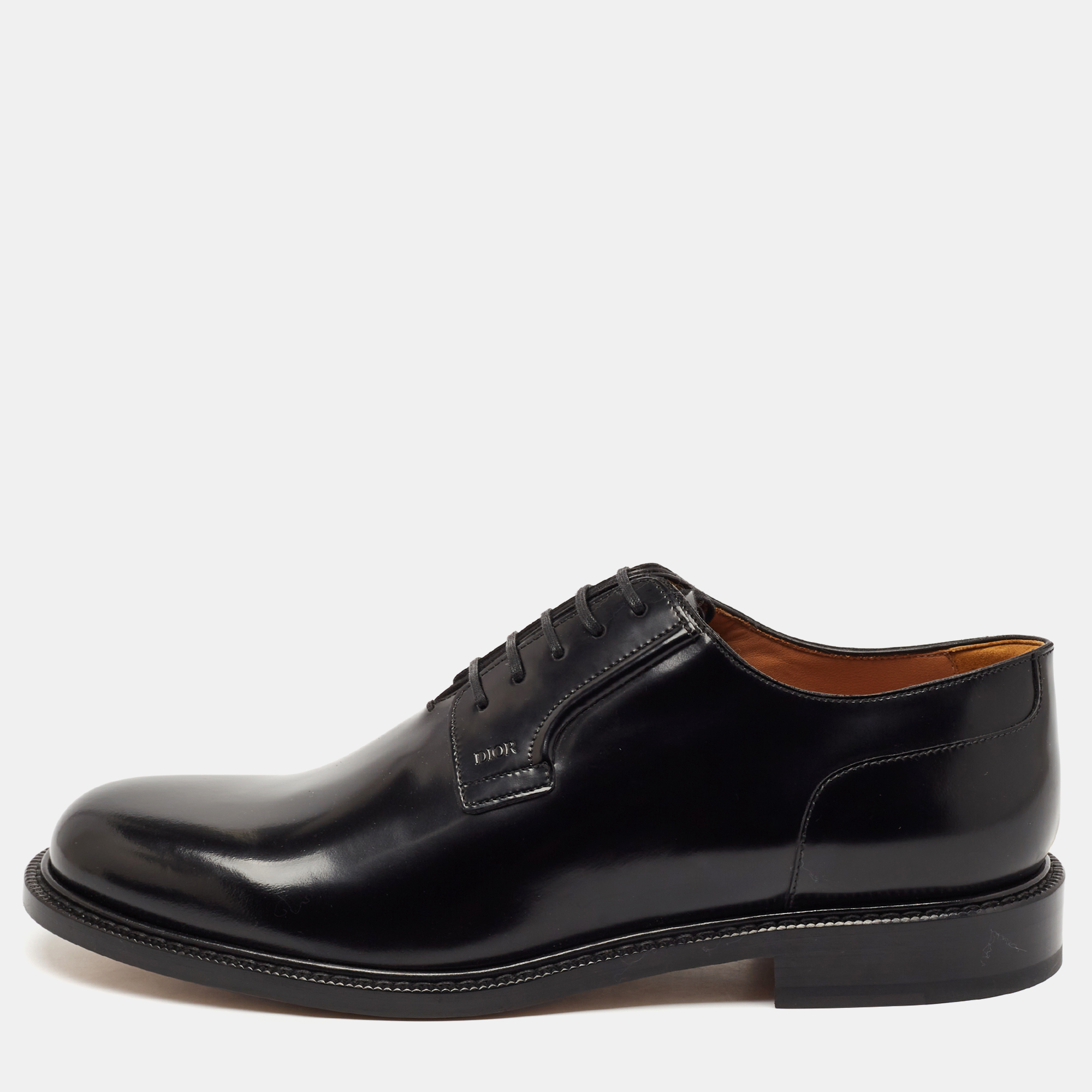 

Dior Black Leather Lace Up Derby Size