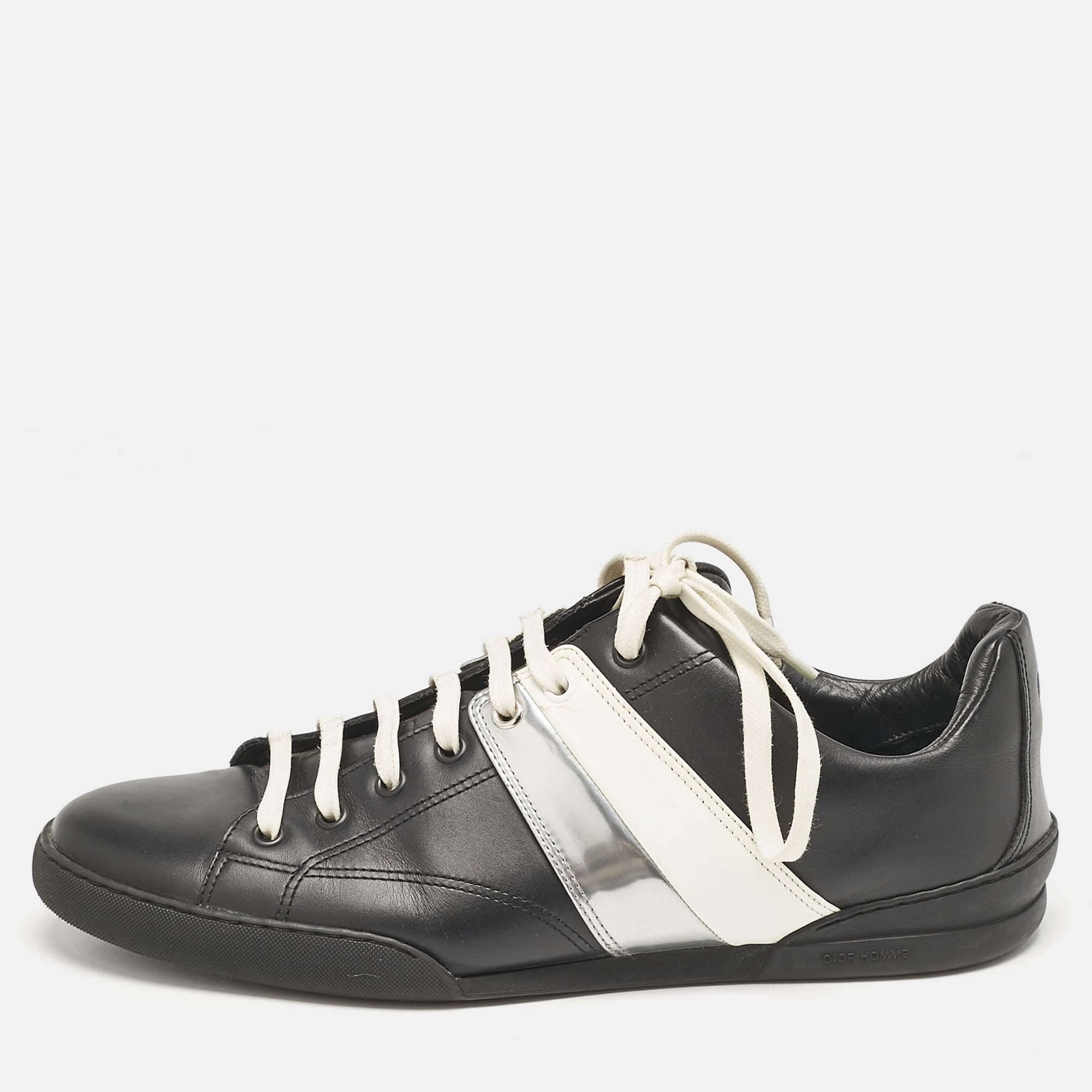 

Dior Black Leather Trainer Low Top Sneakers Size