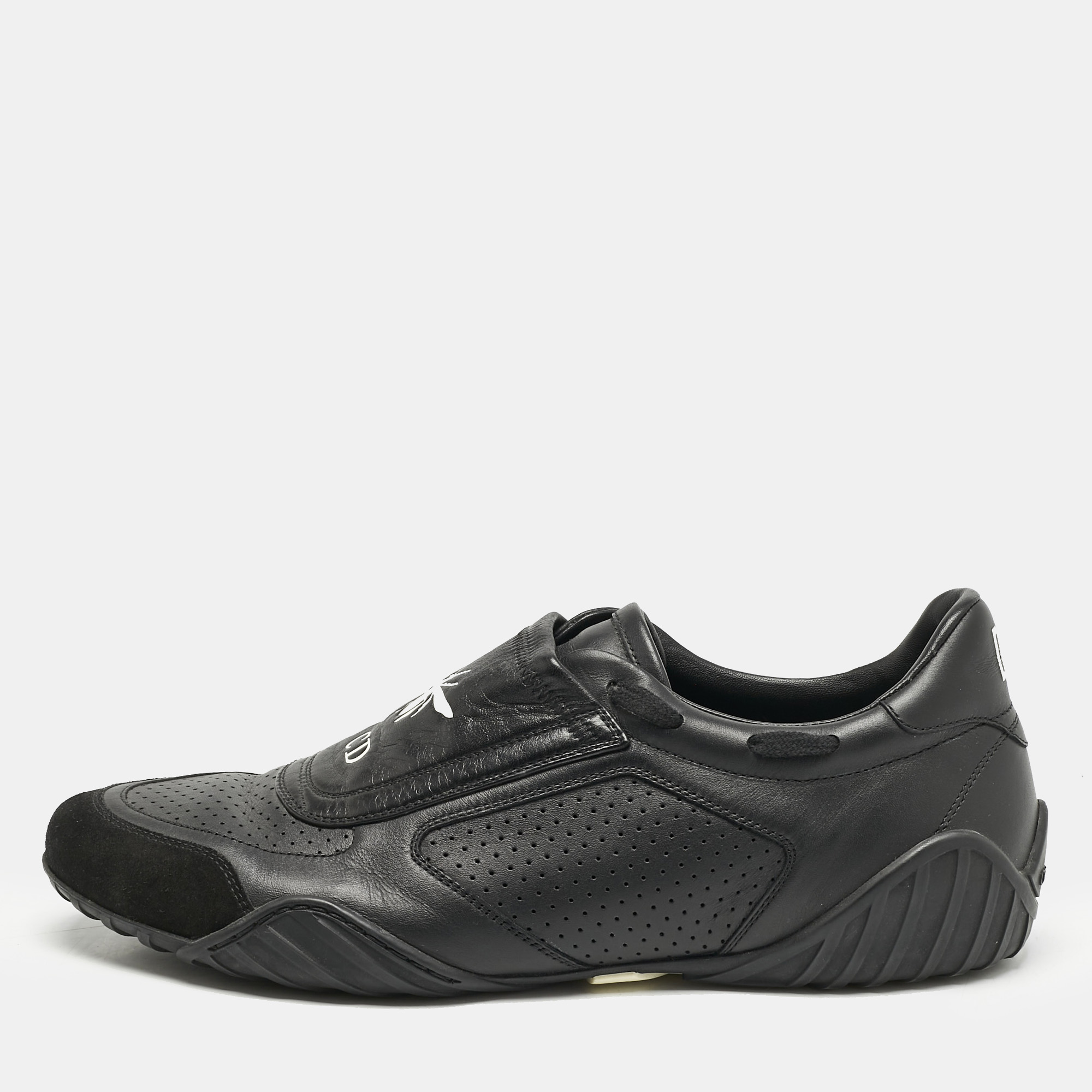 

Dior Black Leather and Suede CD Bee Low Top Sneakers Size