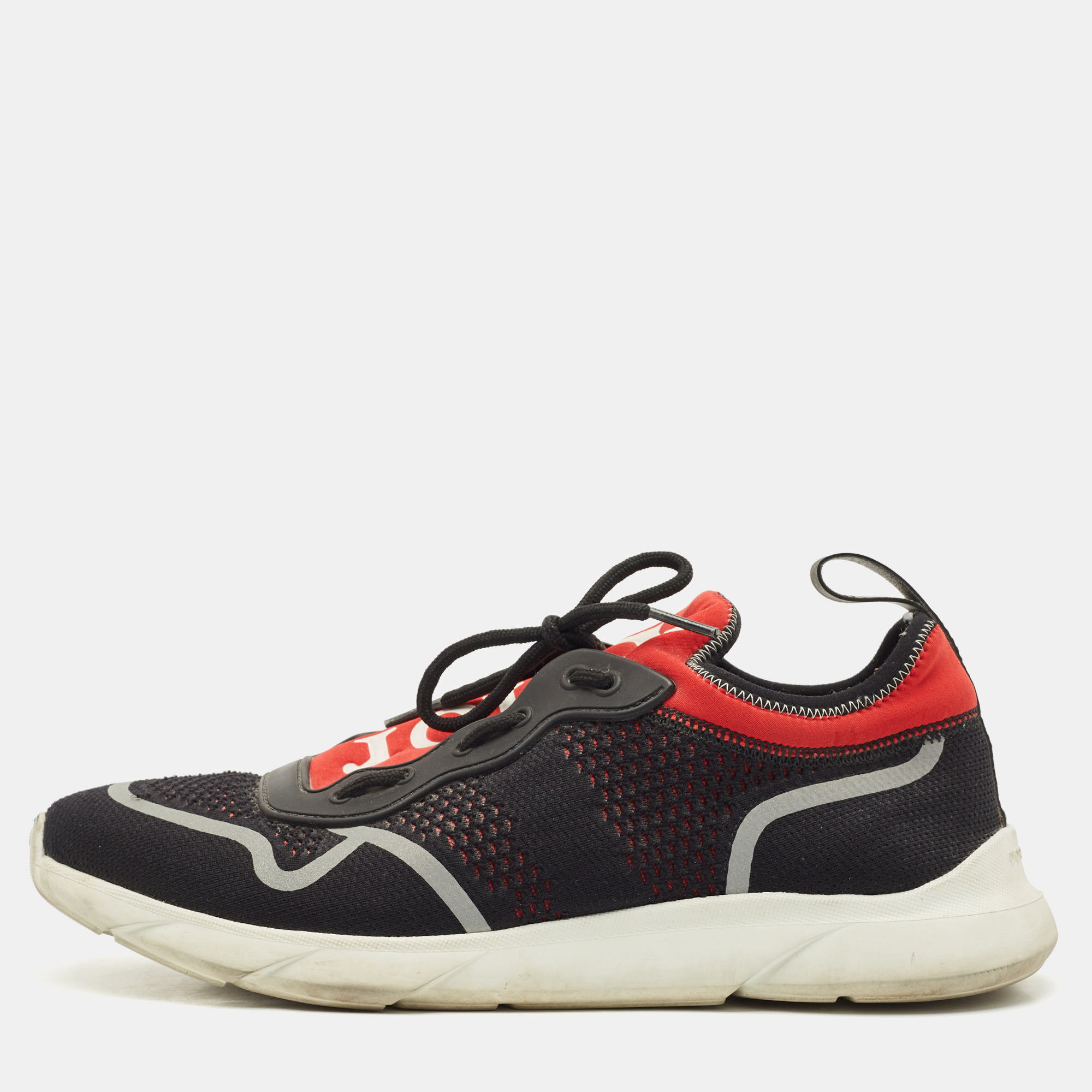 

Dior Black/Red Knit Fabric and Neoprene B21 Sneakers Size