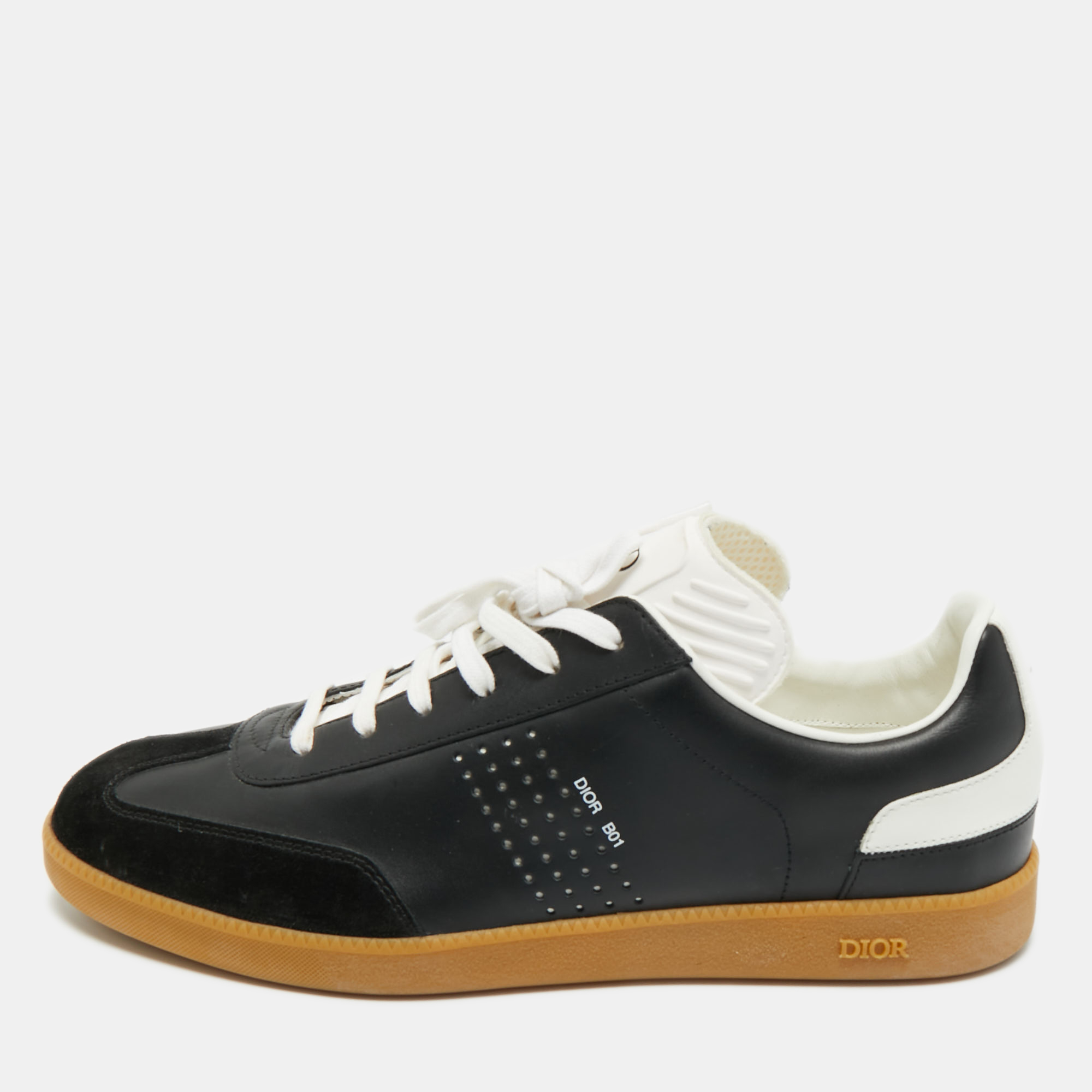 

Dior Black Leather and Suede B01 Lace Up Sneakers Size