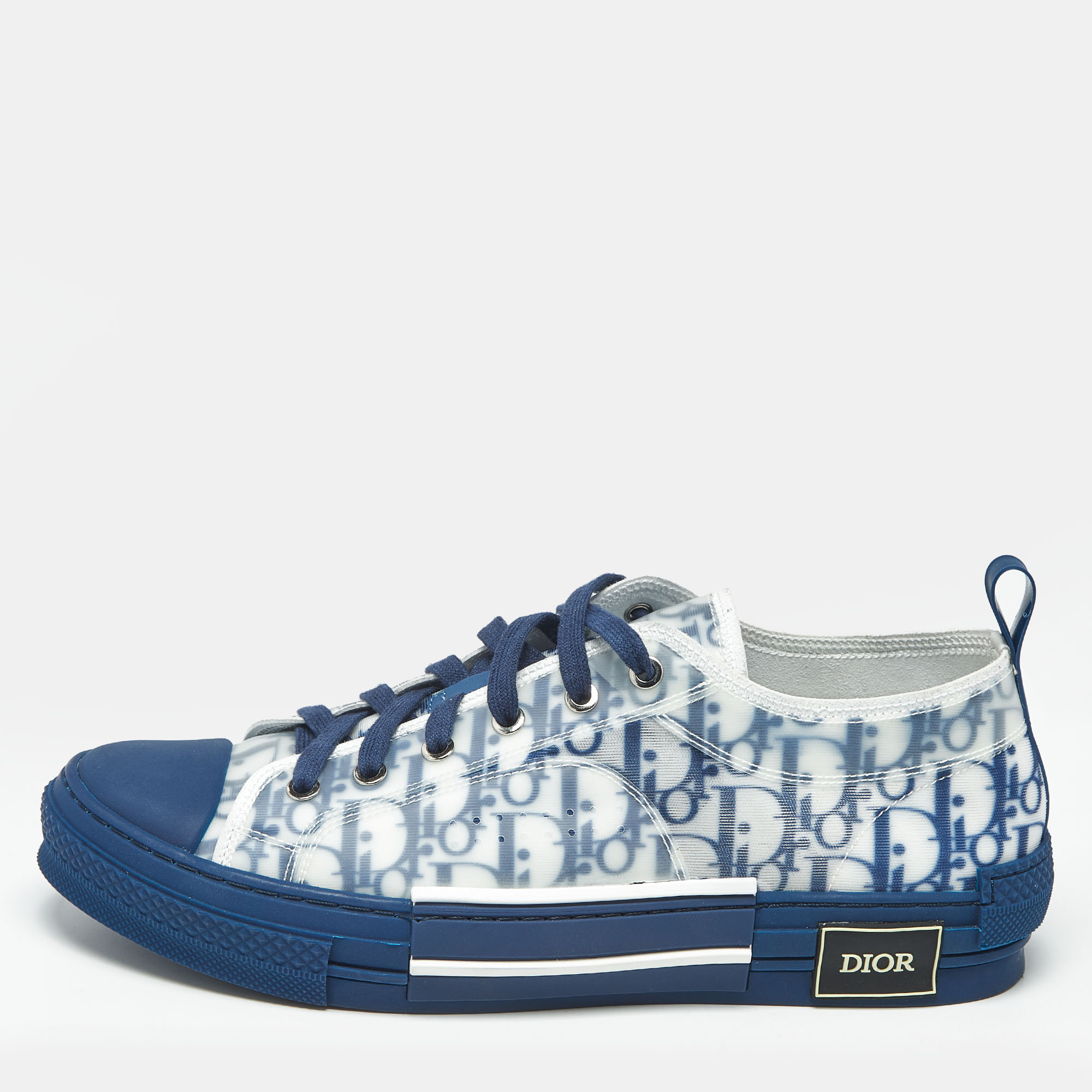 

Dior Blue Mesh and PVC B23 Lace Up Sneakers Size