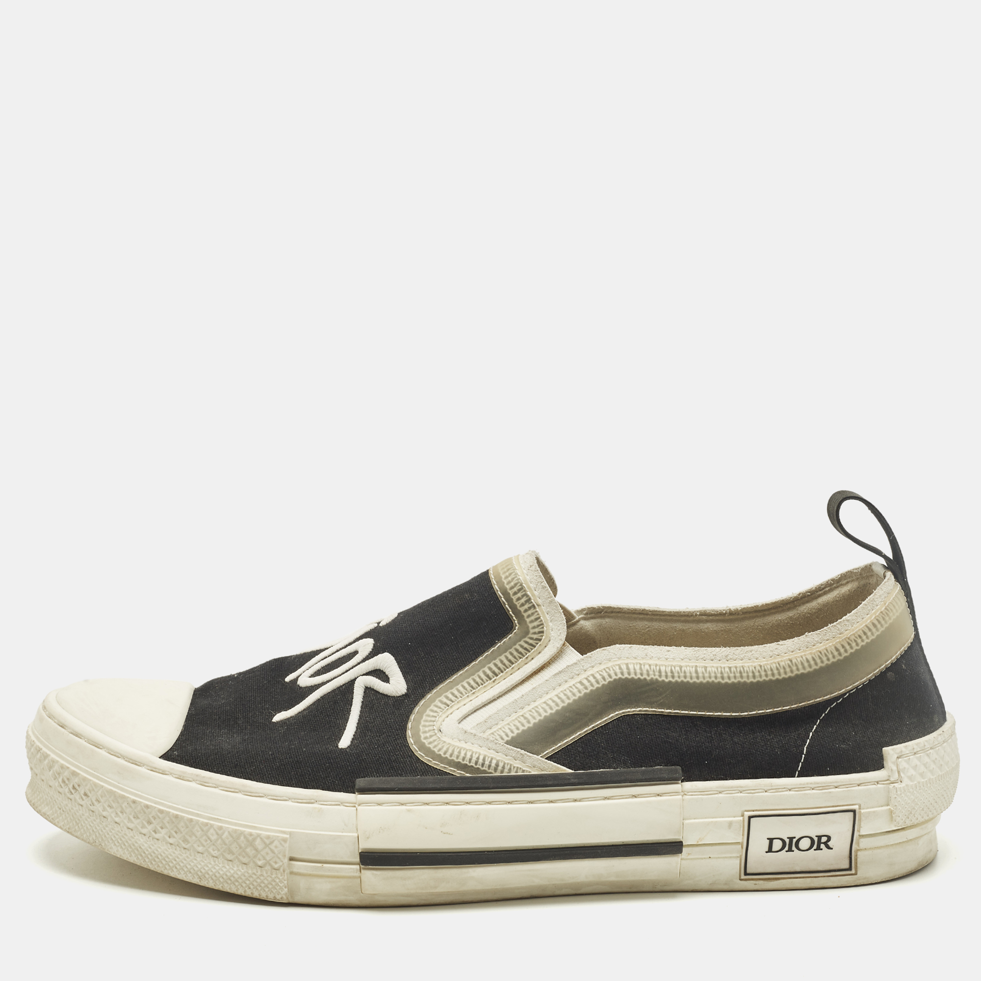 

Dior B23 Size  Black Canvas and Rubber Slip On Sneakers