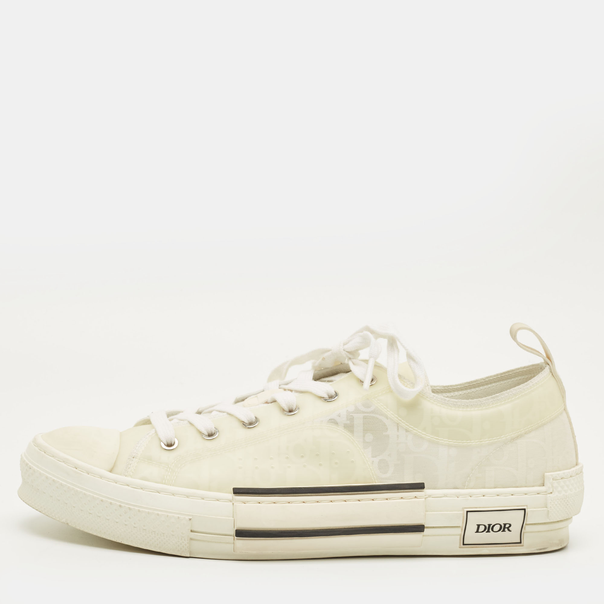 

Dior B23 Size  White Mesh and Rubber Lace Up Sneakers