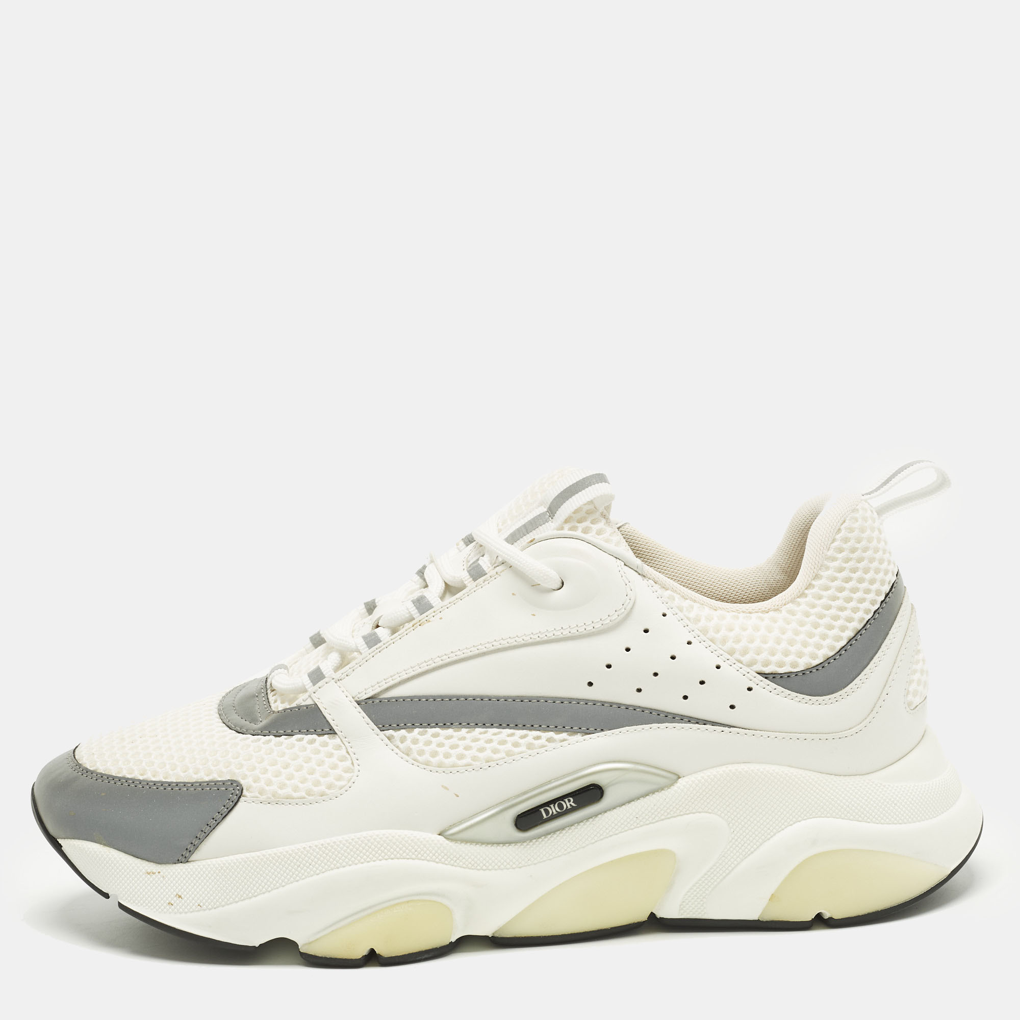 

Dior B22 Size  Cream Leather and Mesh Lace Up Sneakers