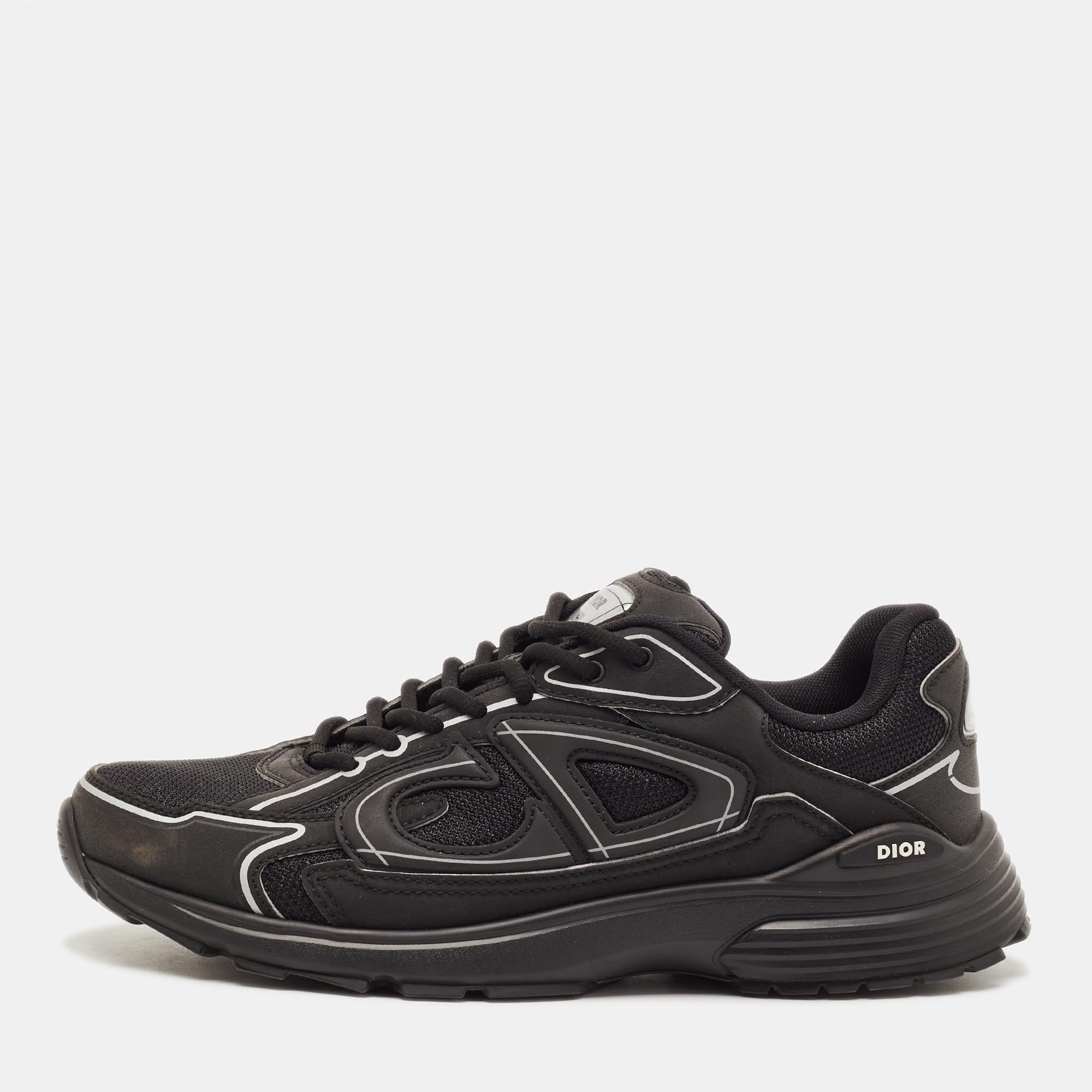 

Dior B30 Size  Black/Grey Leather and Mesh Lace Up Sneakers