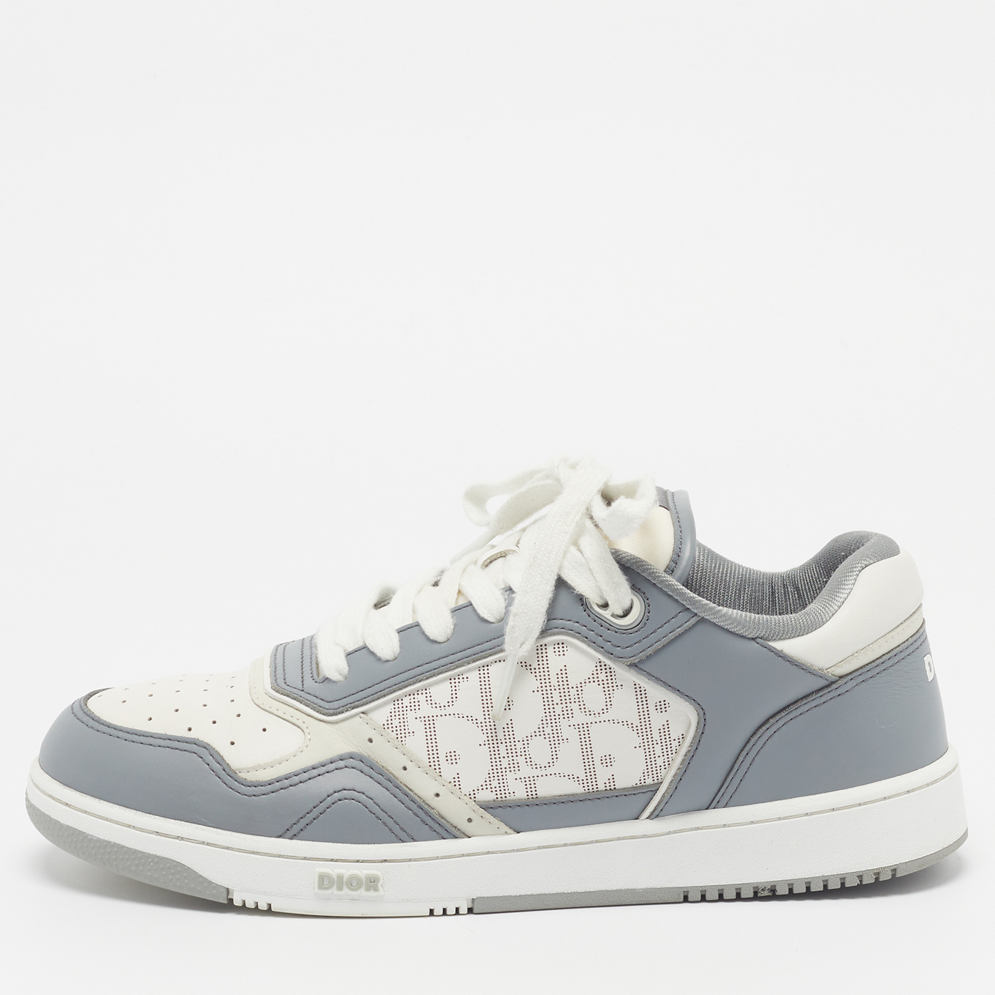 

Dior B27 Uptown Size  Grey/White Oblique Galaxy Leather Low Top Sneakers