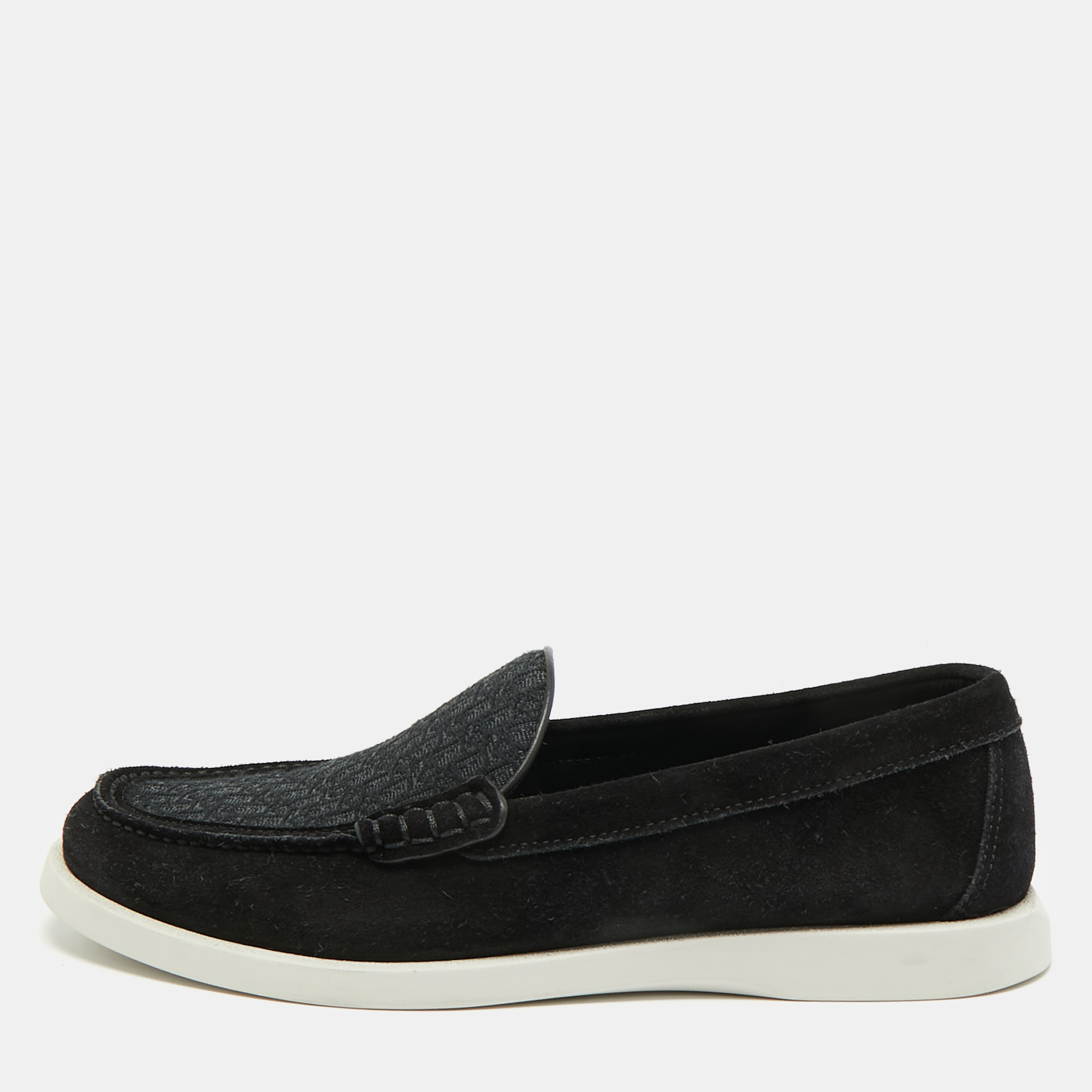 

Dior Granville Size  Black Canvas and Suede Loafers