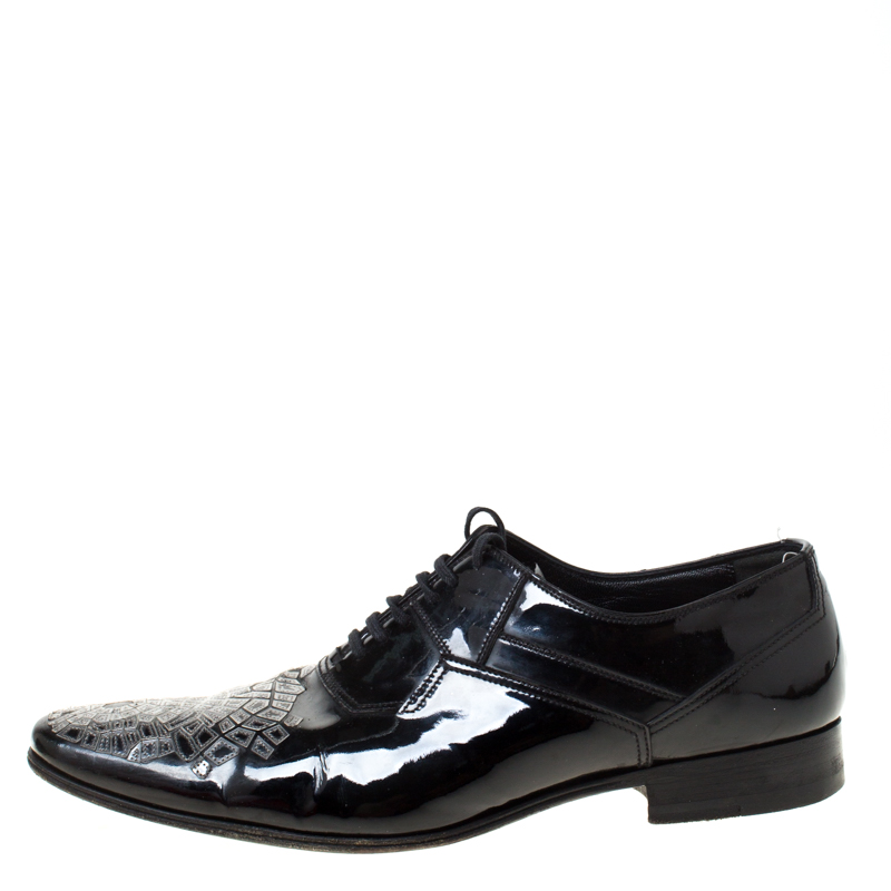 

Dior Black Patent Leather Lace Up Oxford Size