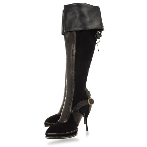 Dior over knee boots on sale