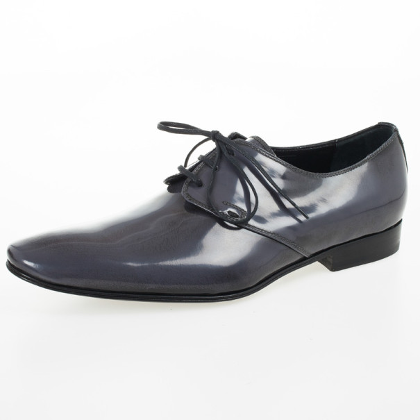 Christian Dior Grey Lace Up Dress Shoes 