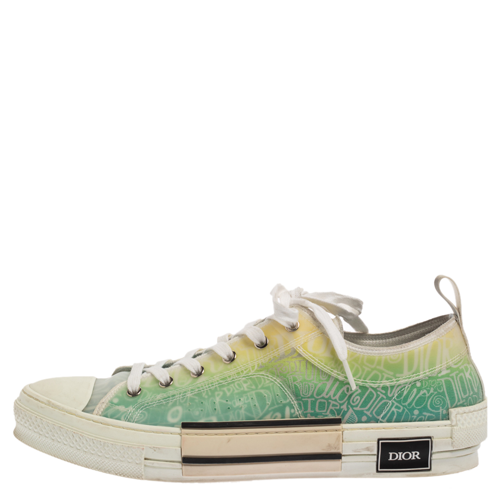 

Dior Multicolor Canvas And Leather B23 Low Top Sneakers Size
