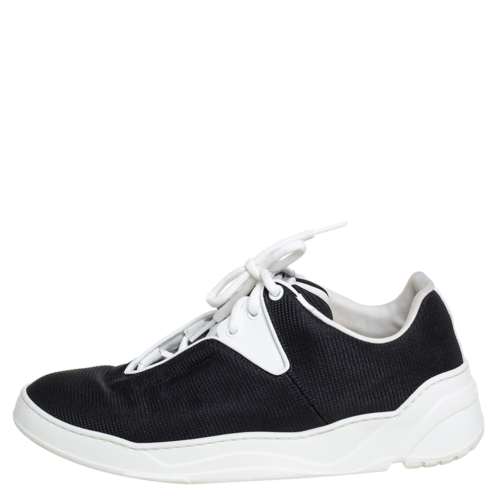

Dior Homme Black/White Canvas And Leather Sneakers Size