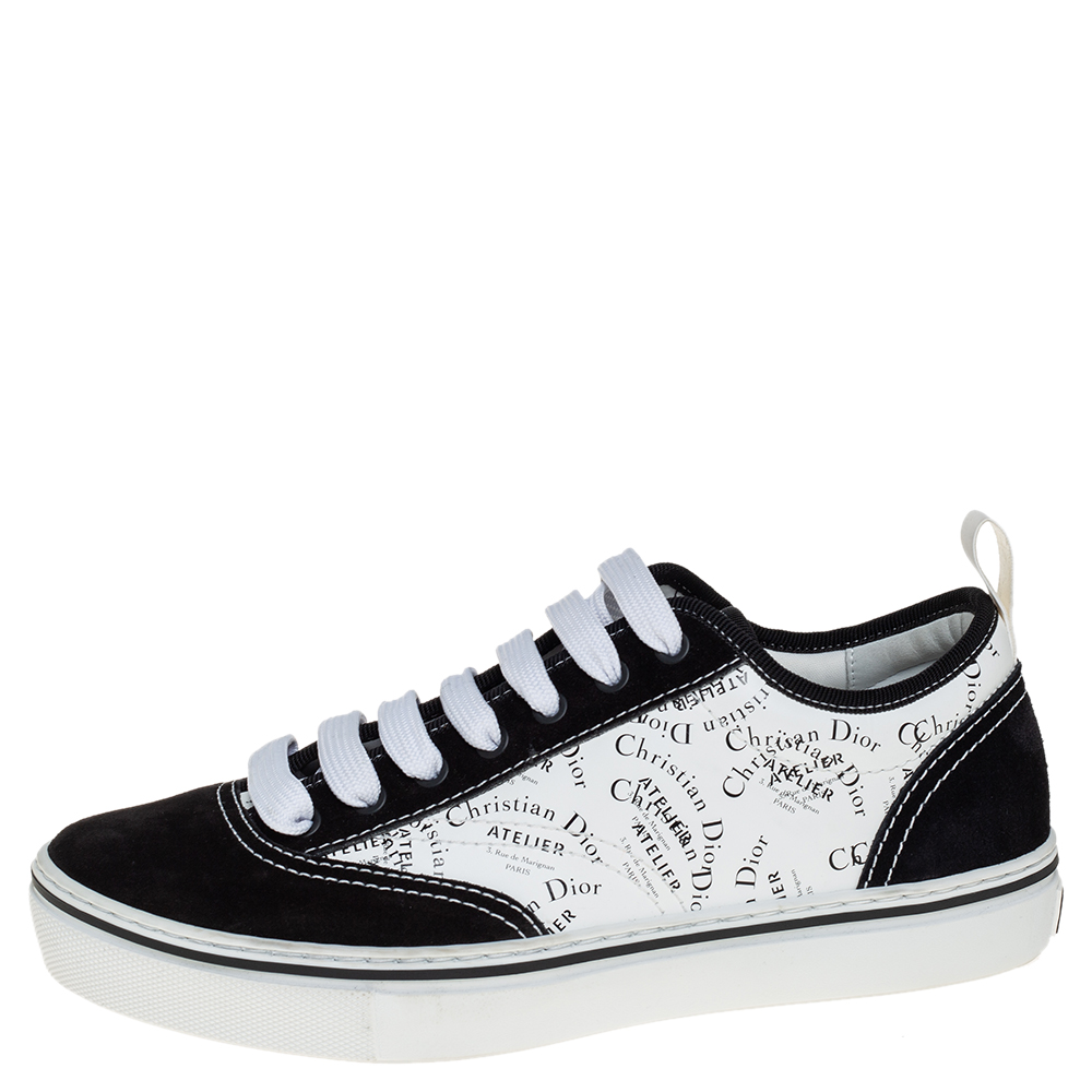 

Dior White/Black Suede And Leather Atelier Sneakers Size