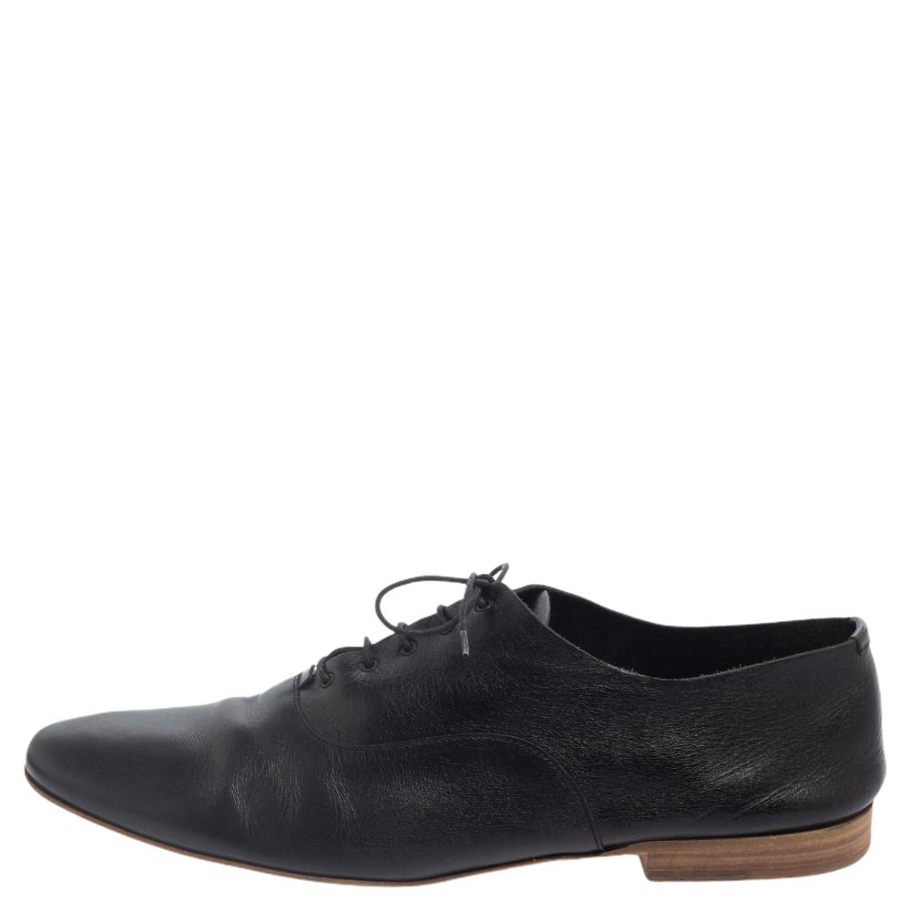 

Dior Black Leather Lace Up Oxfords Size