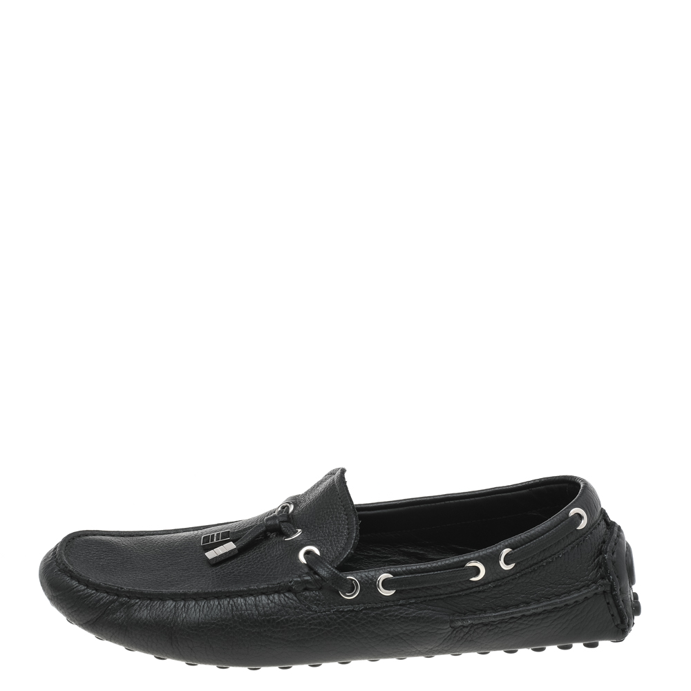 

Dior Homme Black Leather Slip On Loafers Size