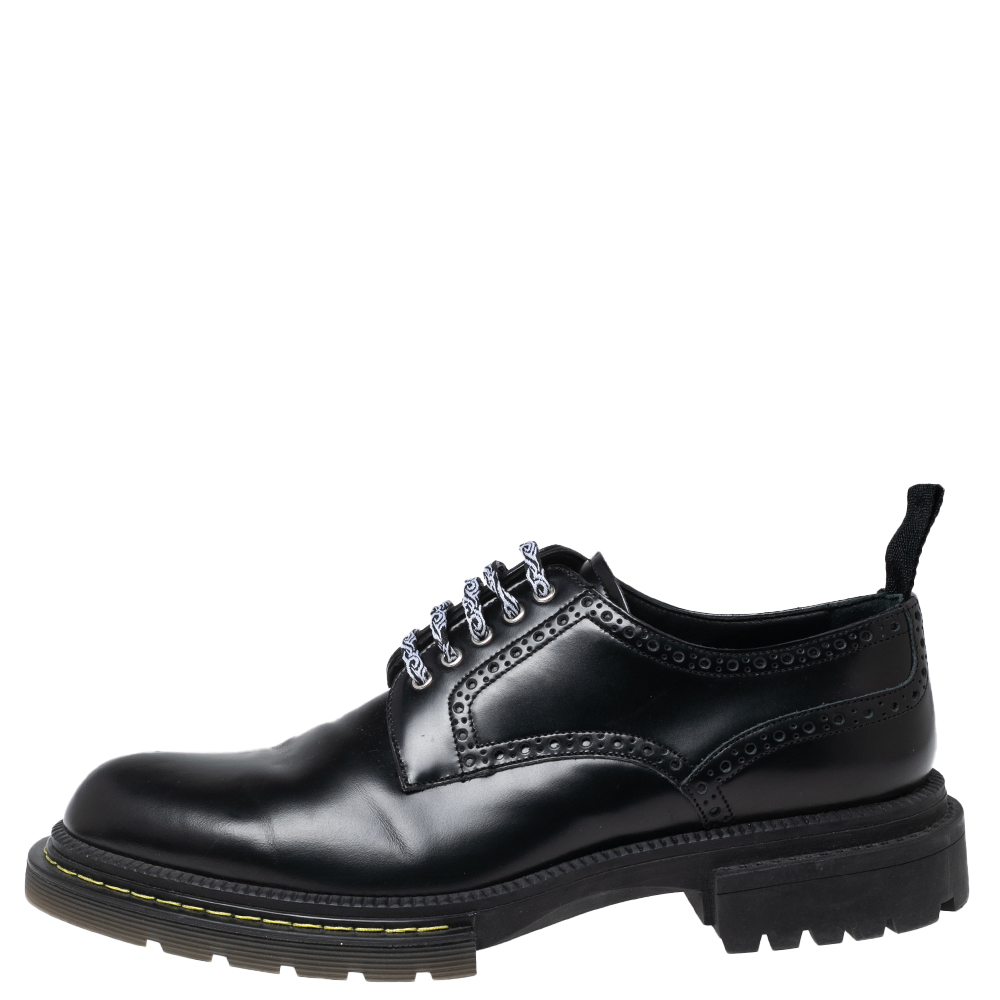 

Dior Black Leather Lace Up Derby Size