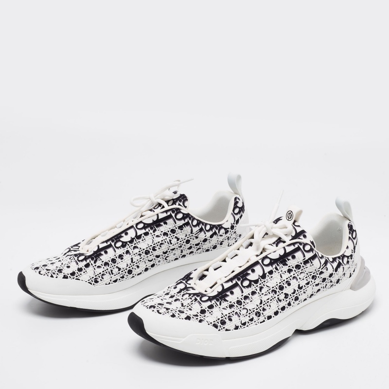 

Dior White/Black Leather And Rubber Lace Up Sneakers Size