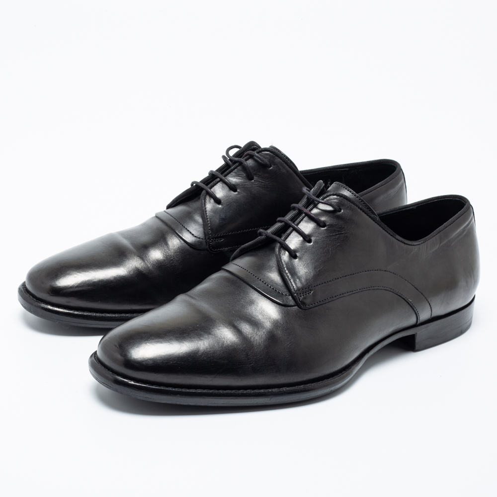 

Dior Black Leather Lace Up Derby Size