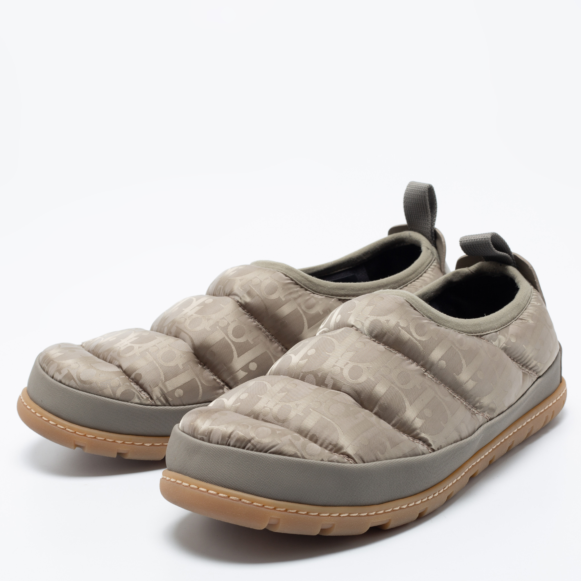 

Dior Beige Nylon And Leather Snow Slip On Sneakers Size, Green