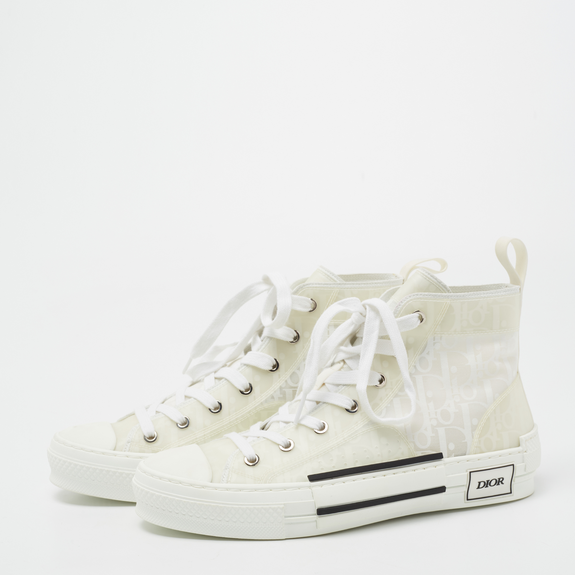 

Dior White PVC And Mesh B23 High Top Sneakers Size