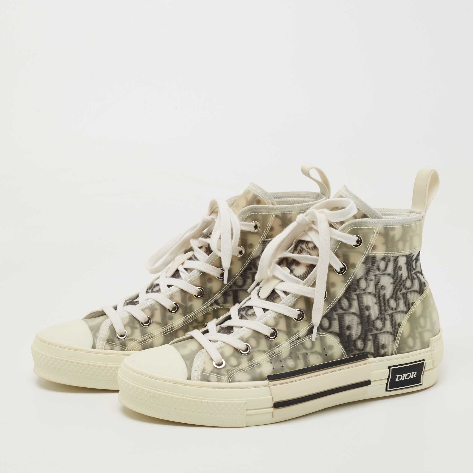 

Dior White PVC and Mesh B23 High Top Sneakers Size