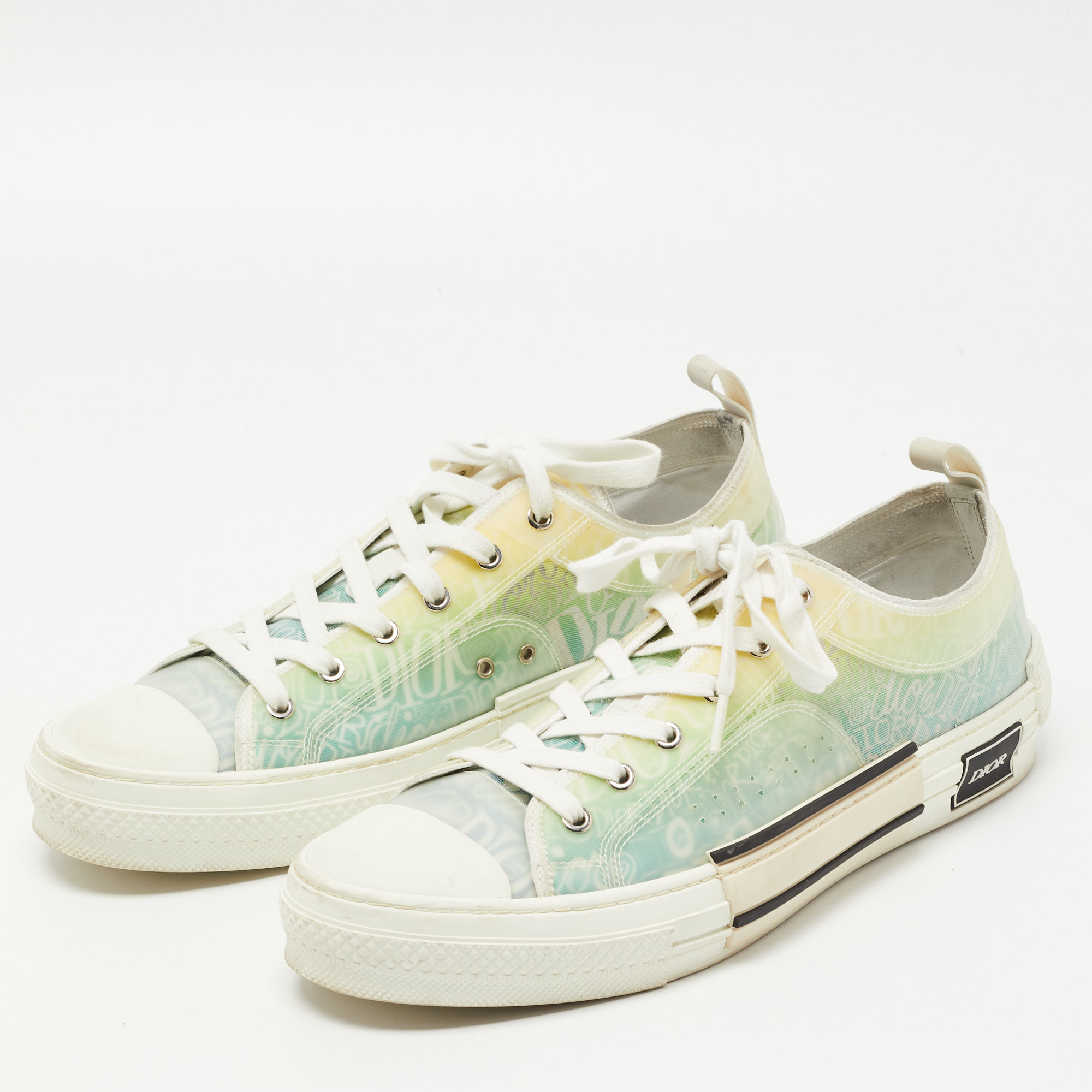 

Dior Two Tone Logo Print Canvas B23 Sneakers Size, Green