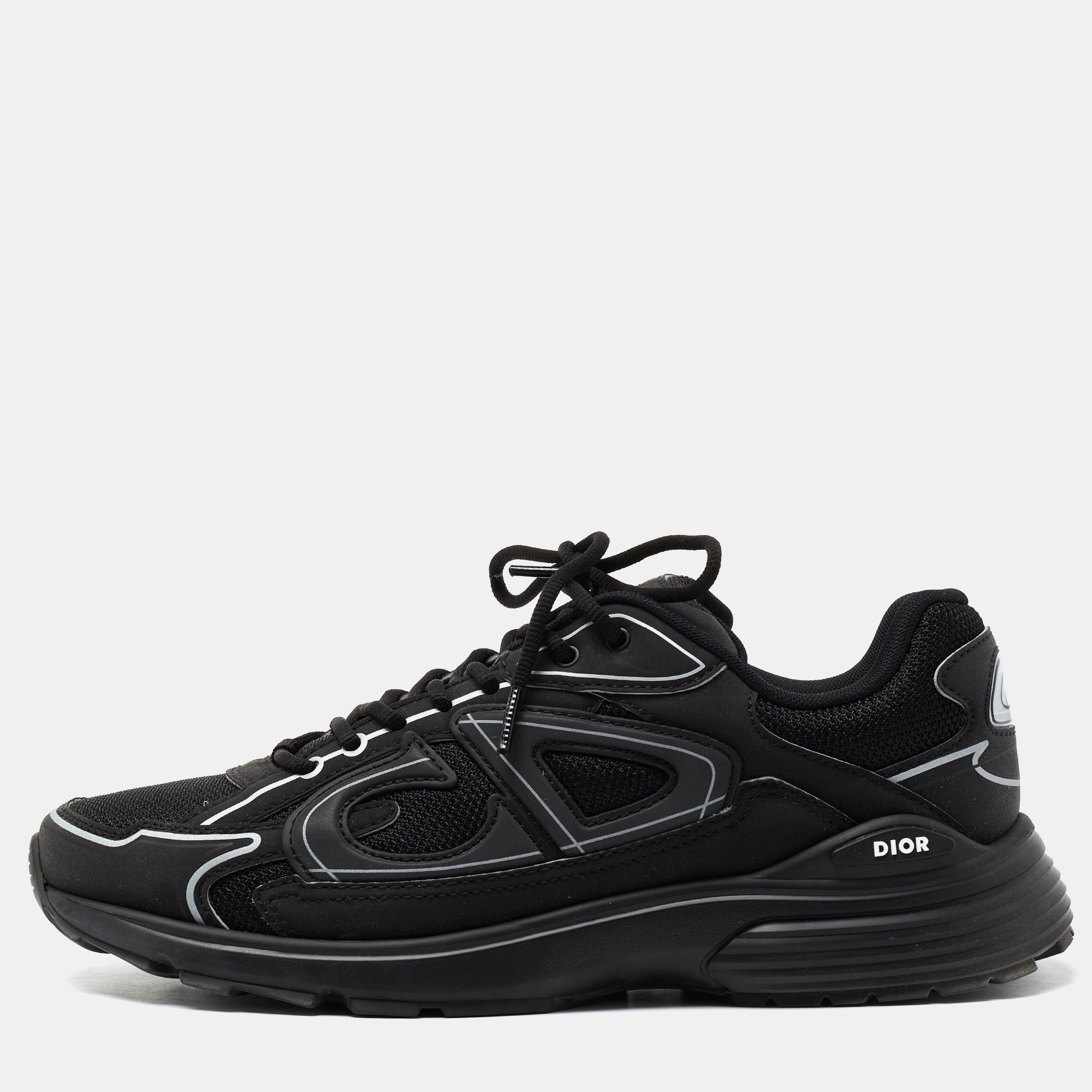Dior Black/White Leather and Mesh B30 Sneakers Size 43 Dior | The ...